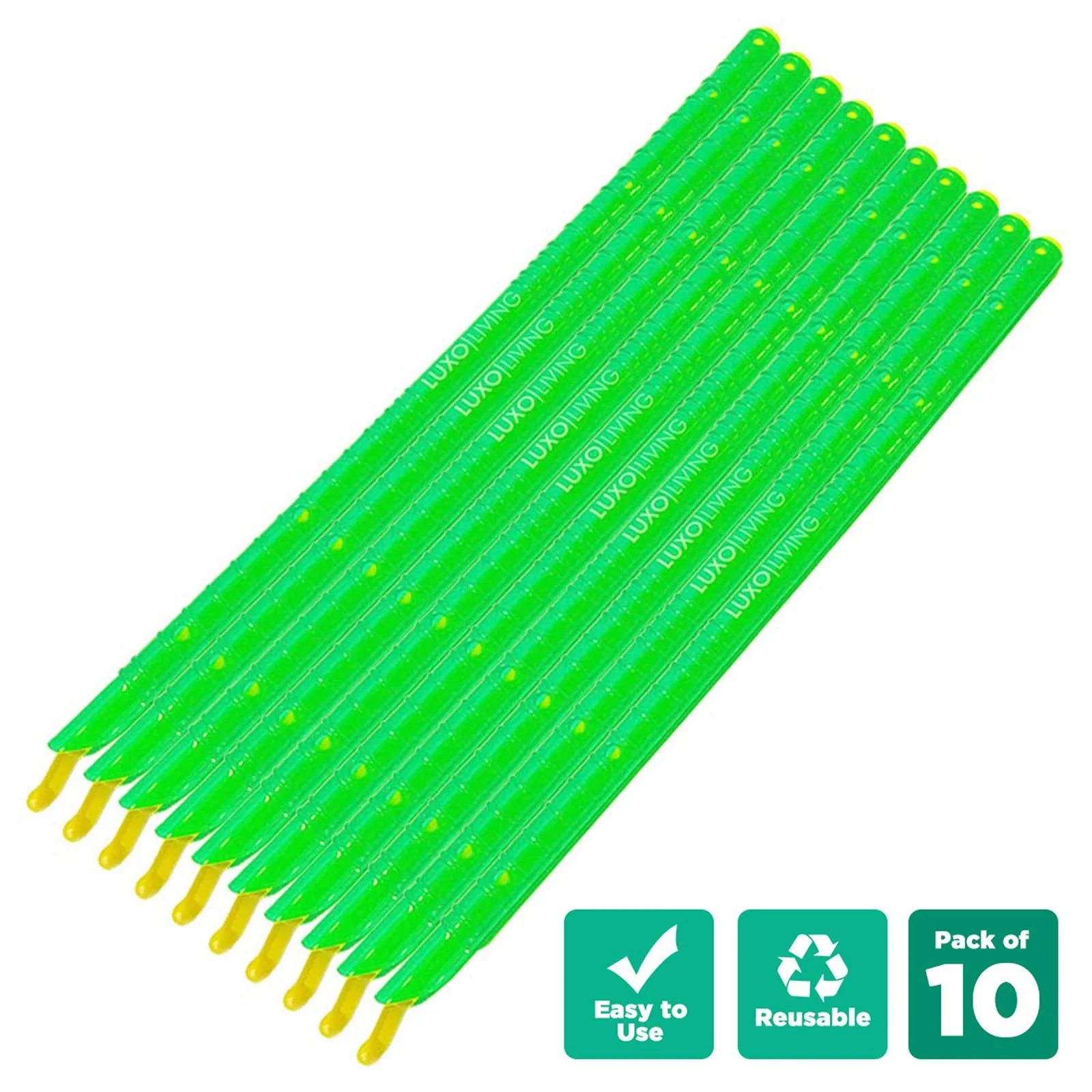 10pcs Kitchen Sealing Stick Reusable Clips Bag Sealer in Green