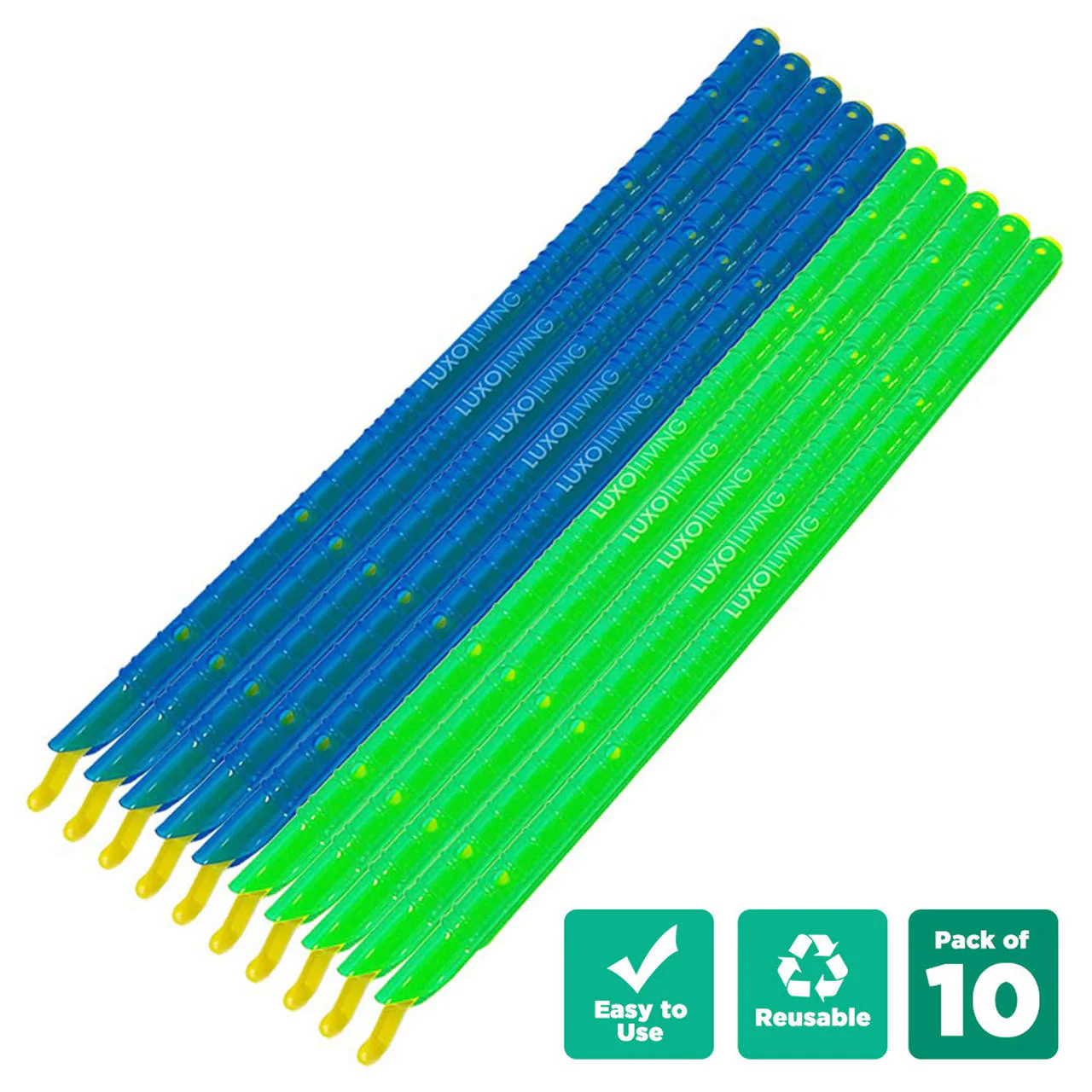 10pcs Sealing Sticks Reusable Clips Bag Sealer in Green Blue