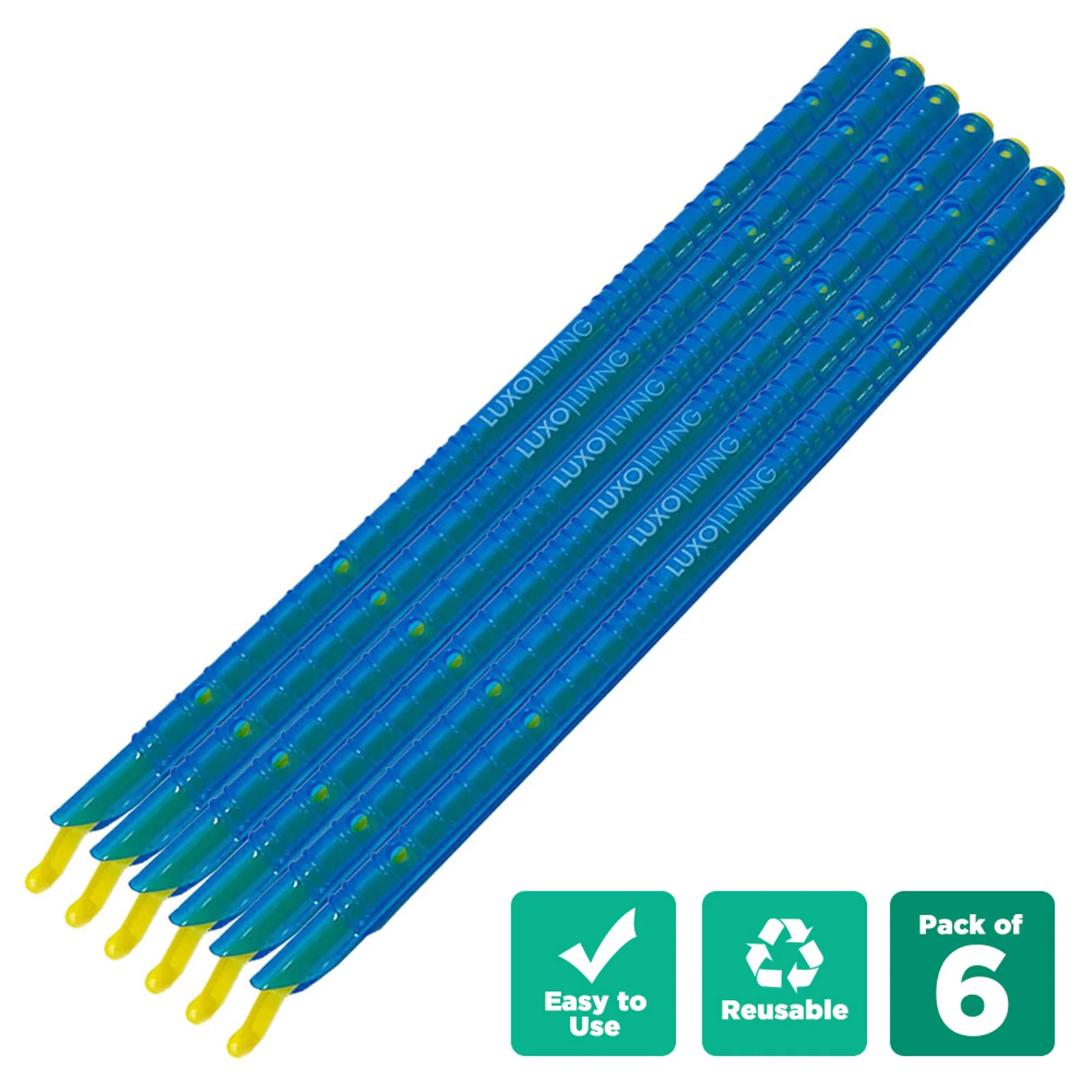 6pcs Reusable Kitchen Sealing Stick Clips in Blue