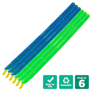 6pcs Sealing Sticks Reusable Clips Bag Sealer in Blue Green