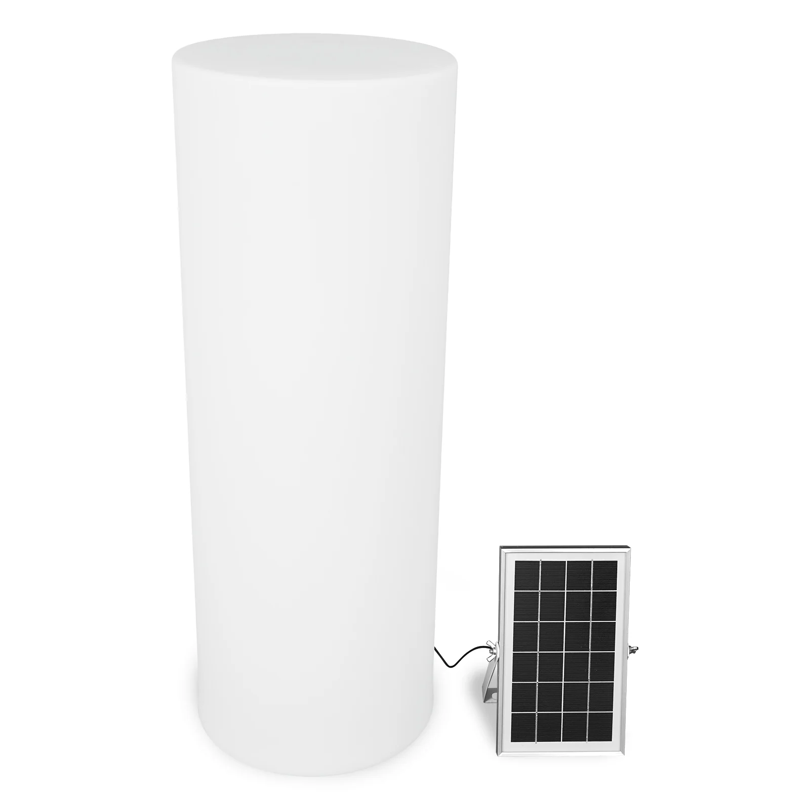 70cm Outdoor Solar Bollard Light with Solar Panel & Remote Control