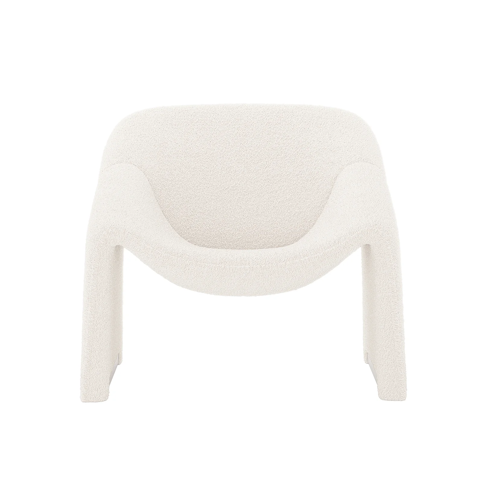 Aaralyn Boucle Fabric Accent Chair in Cream White - Image 4