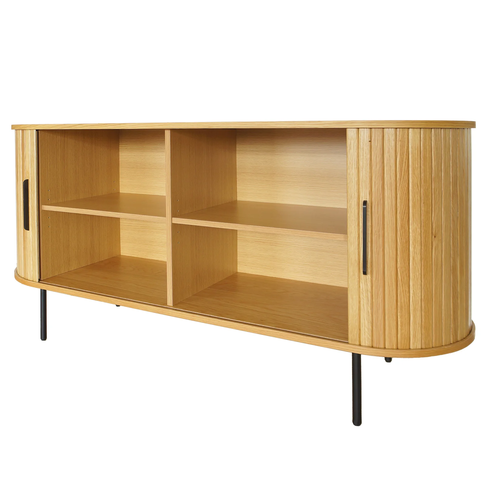 Aaron 140cm Fluted Curved Sideboard Buffet in Natural - Image 6
