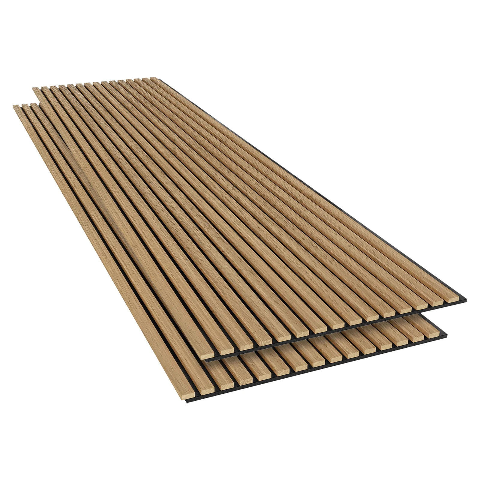 Agoran 240cm Acoustic Slat Wall Panel Set of 2 in Natural