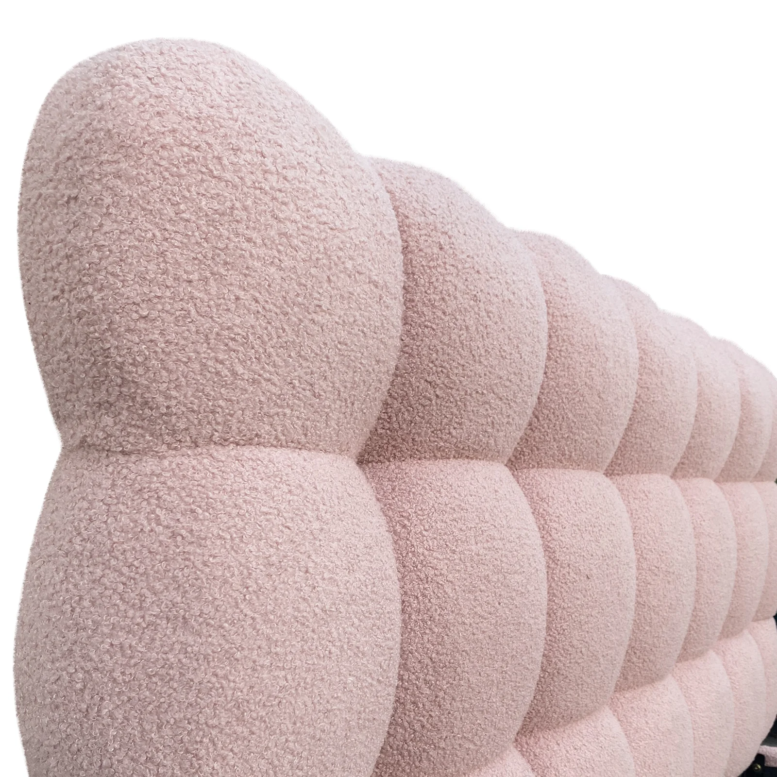 Aina Queen Boucle Bed Frame in Pink - Image 7