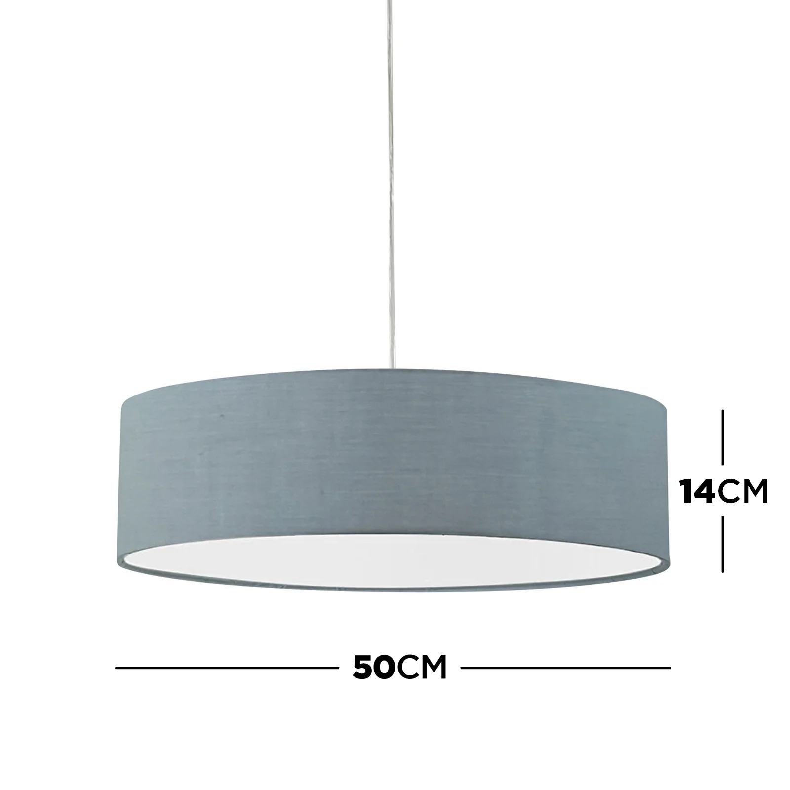 Akiko 3-Light Metal Pendant in Light Grey - Image 3