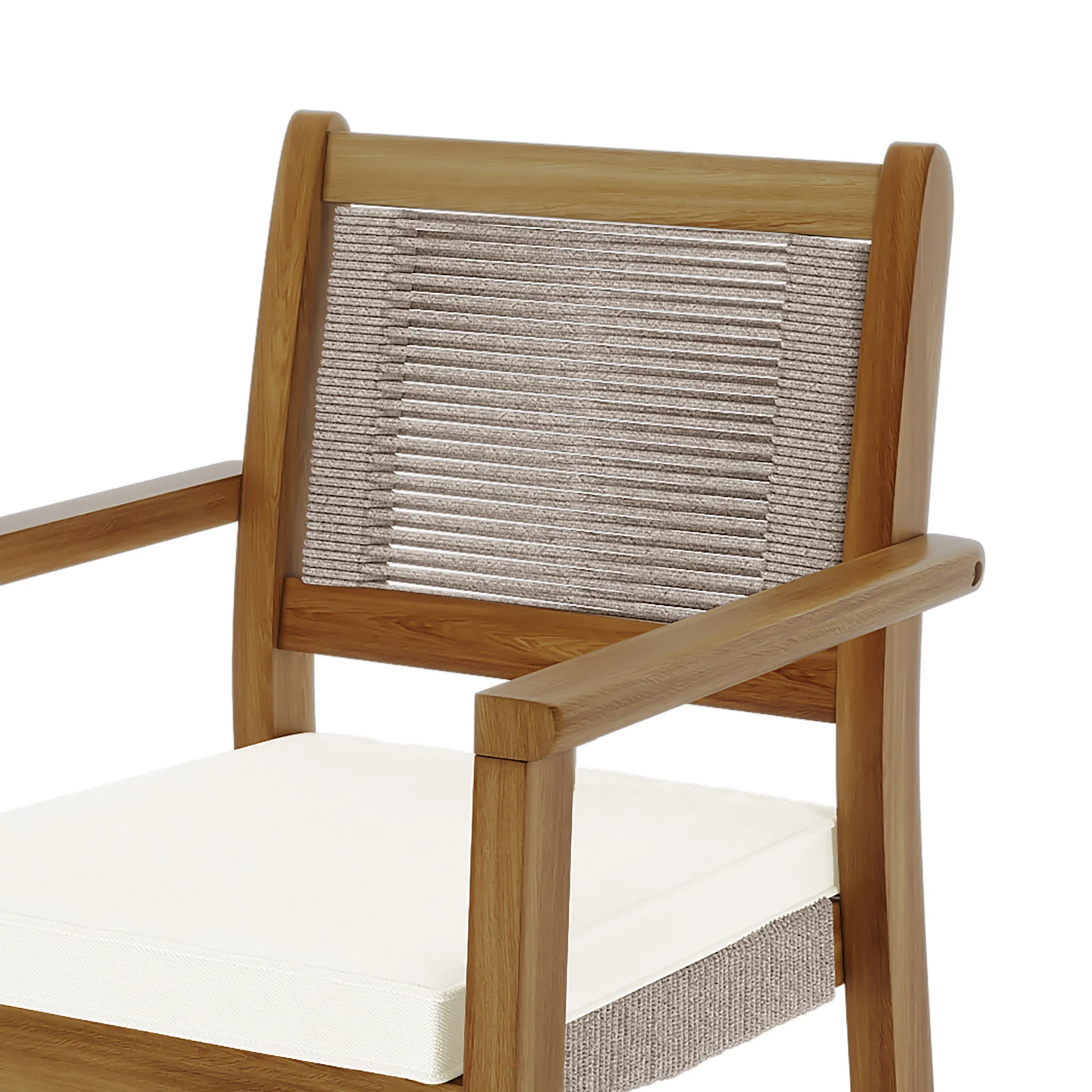 Albian 7 Seater Hardwood Outdoor Dining Set in Beige - Image 13