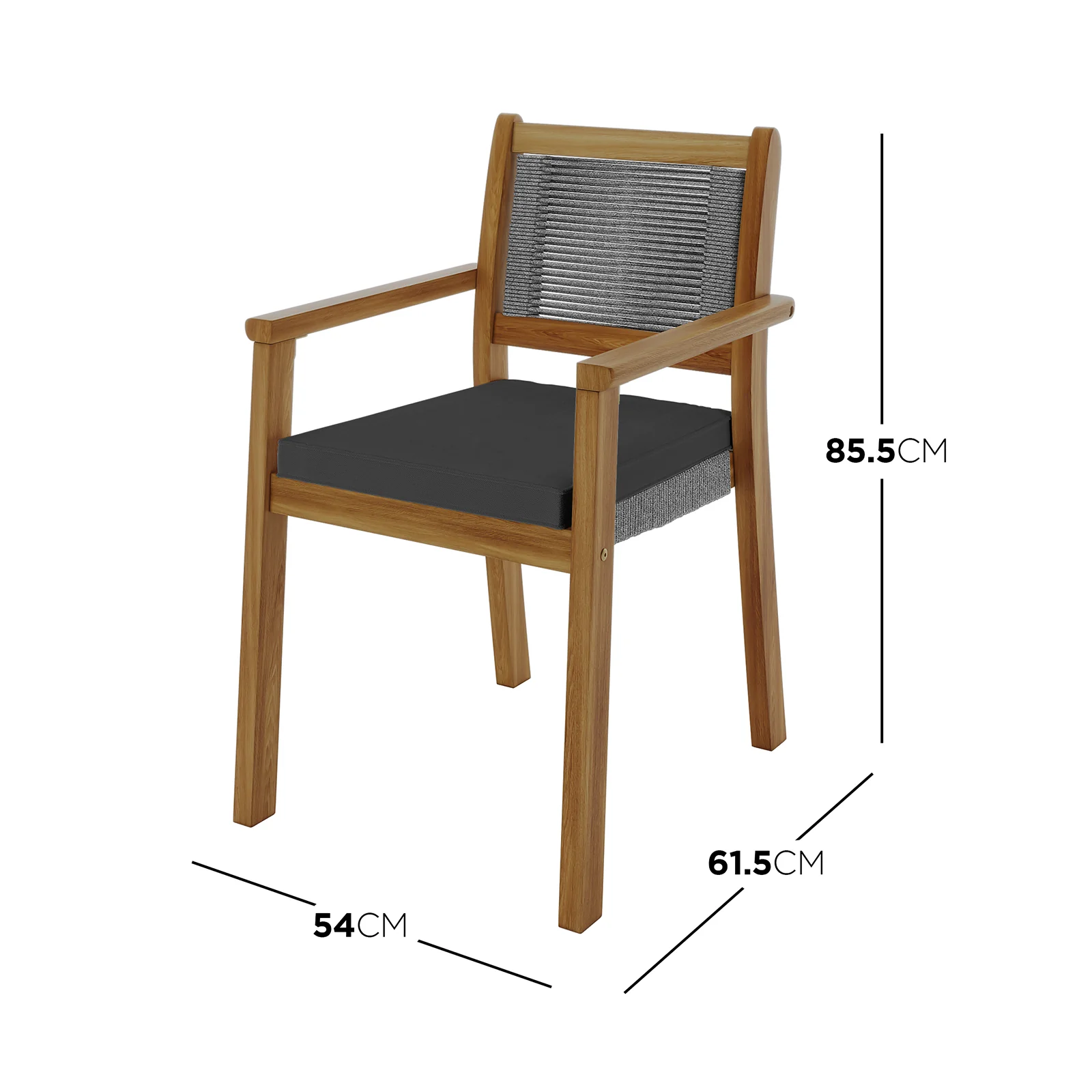 Albian 7 Seater Hardwood Outdoor Dining Set in Light Grey - Image 13