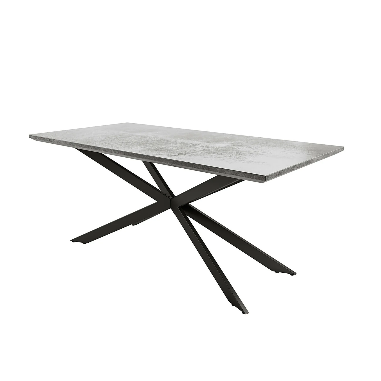 Alfred 180cm 6 Seater Pedestal Dining Table in Concrete - Image 9