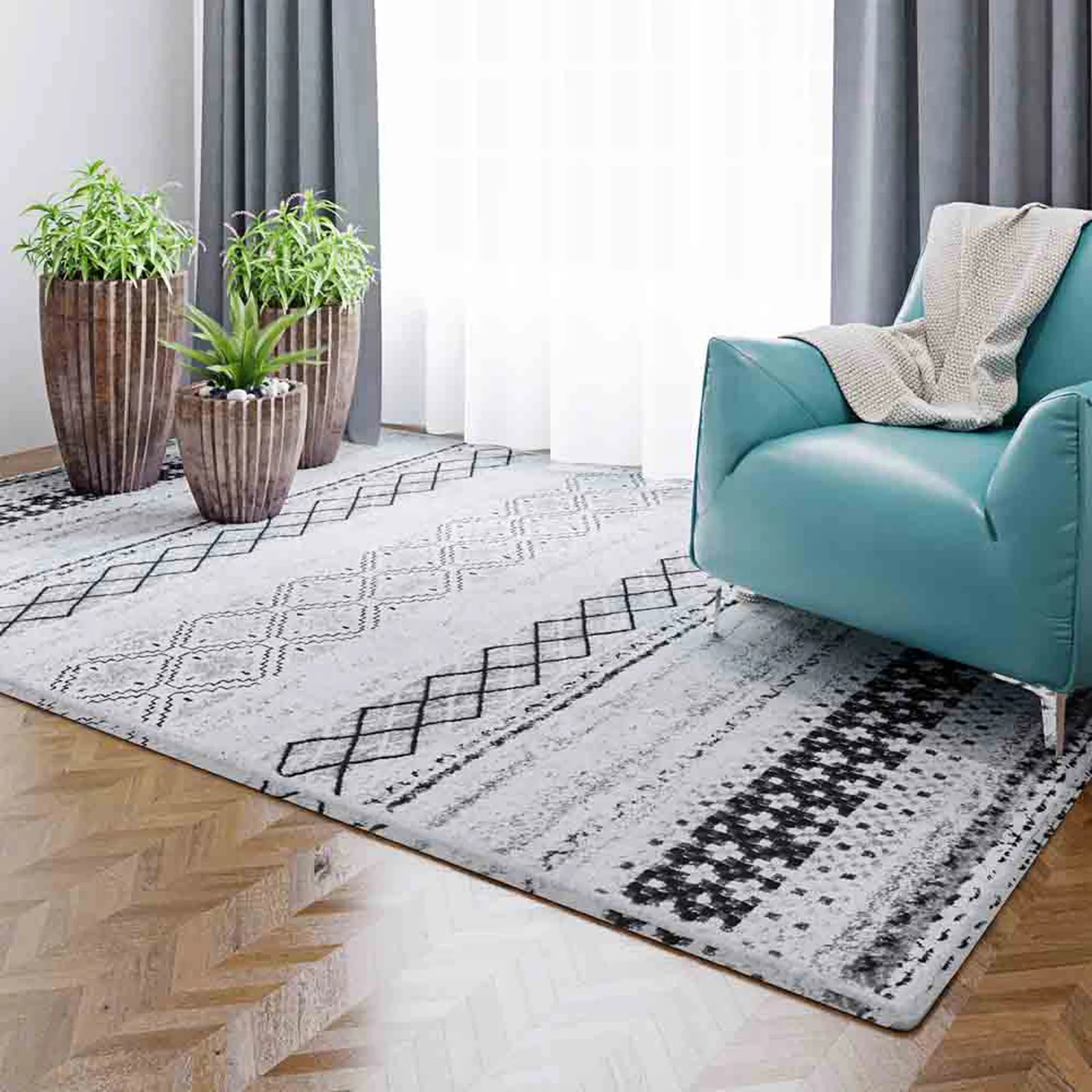 Alyne 200x300 Indoor Contemporary Large Floor Rug - Image 2