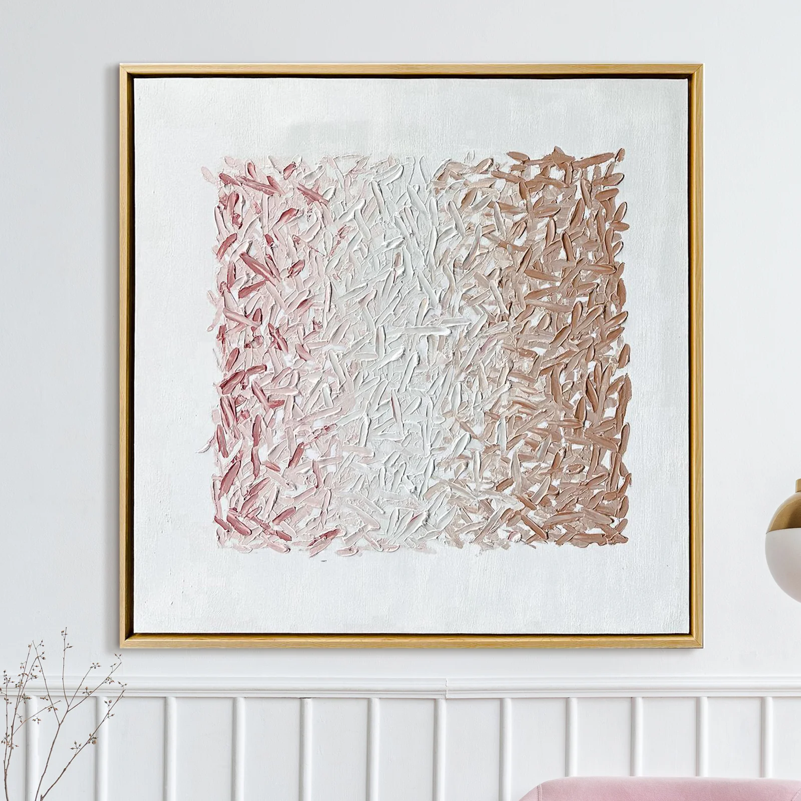 Amelia 80x80cm Framed Textured Canvas 3D Wall Art - Image 2