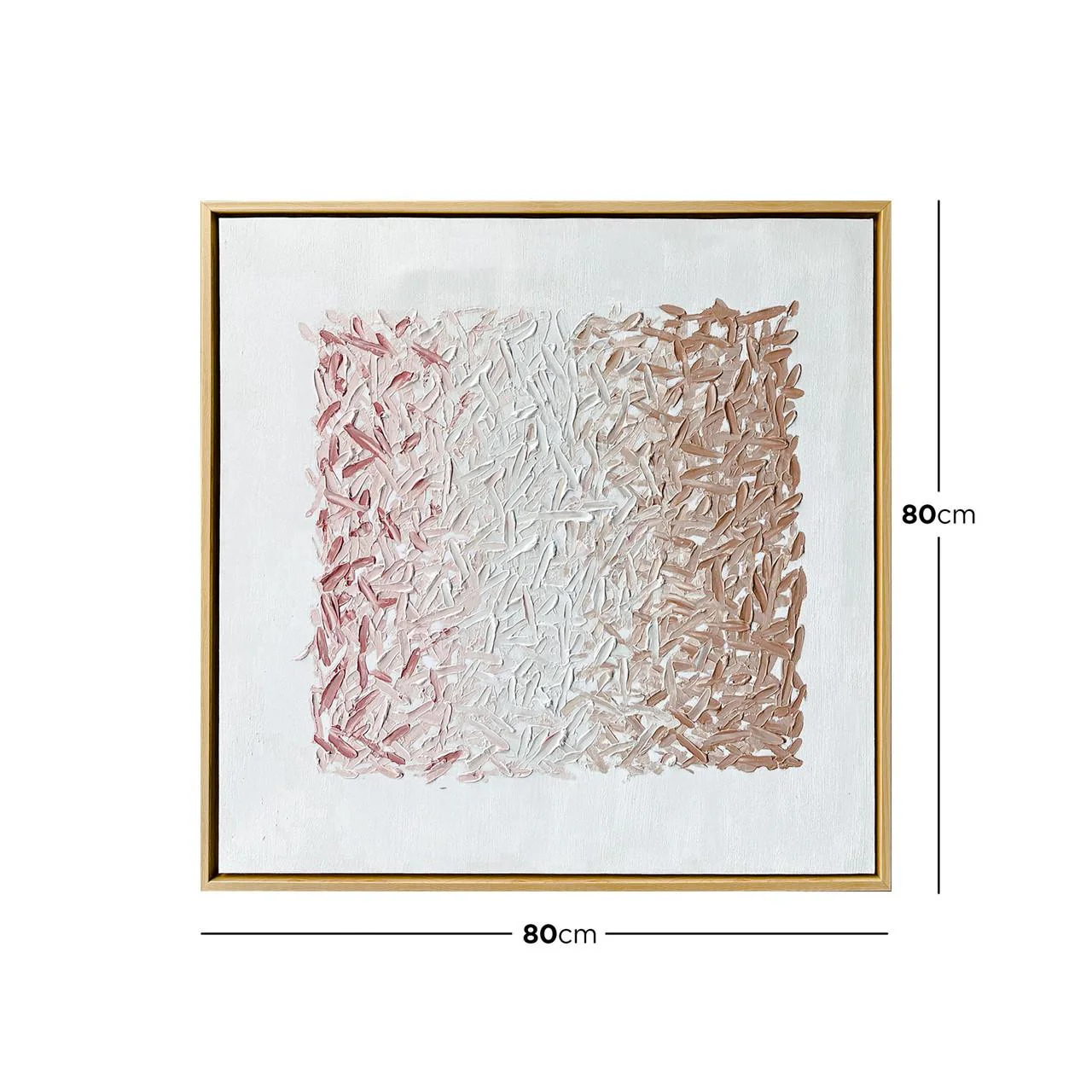 Amelia 80x80cm Framed Textured Canvas 3D Wall Art - Image 5