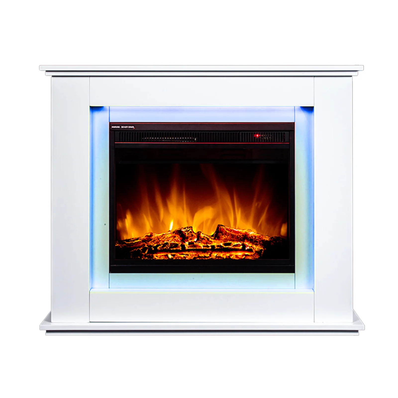Anala 1500W LED Electric Fireplace with Mantel in White