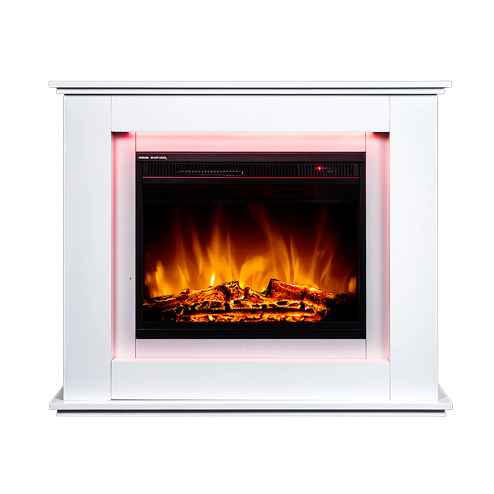 Anala 1500W LED Electric Fireplace with Mantel in White - Image 5