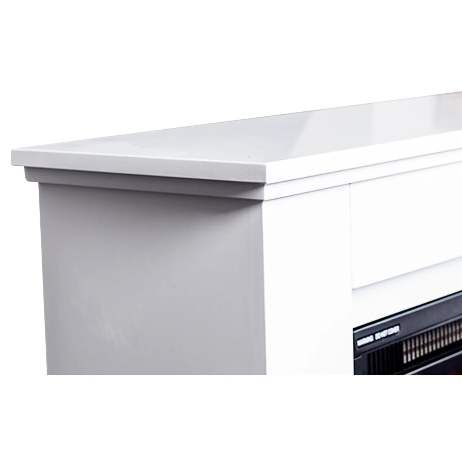 Anala 1500W LED Electric Fireplace with Mantel in White - Image 6