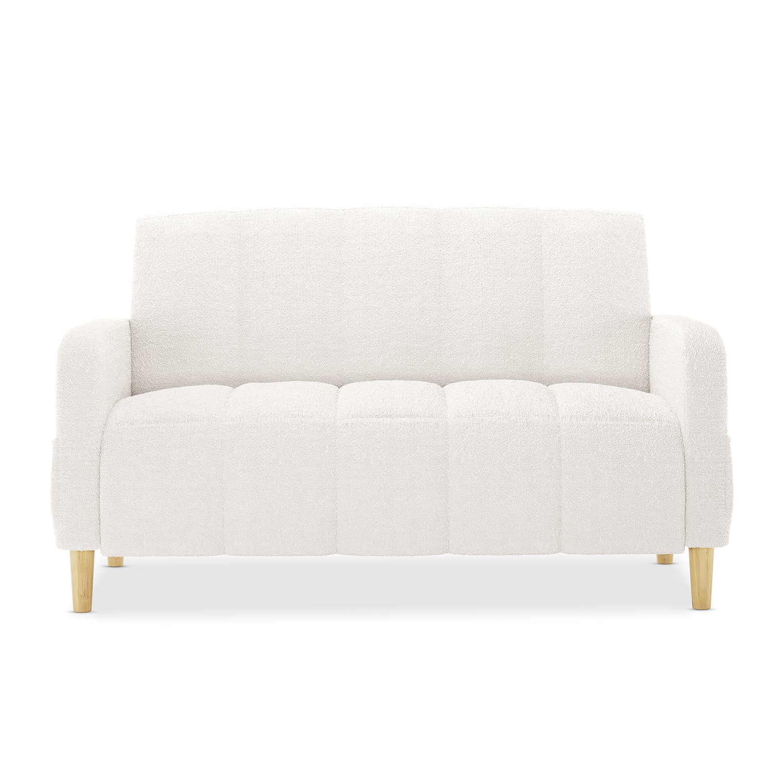 Anica 6 Seater Boucle Sofa Bed Set in Cream White - Image 12