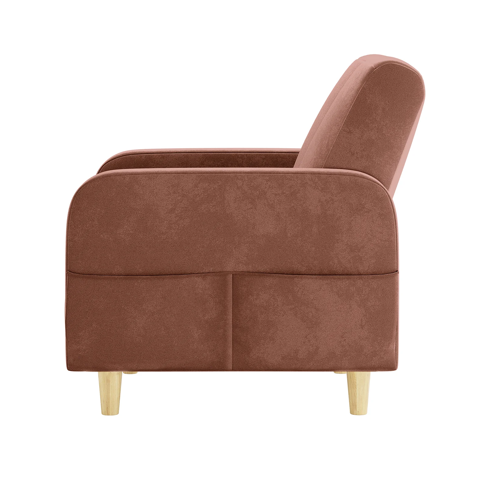 Anica 6 Seater Velvet Fabric Sofa Bed Set in Blush - Image 20