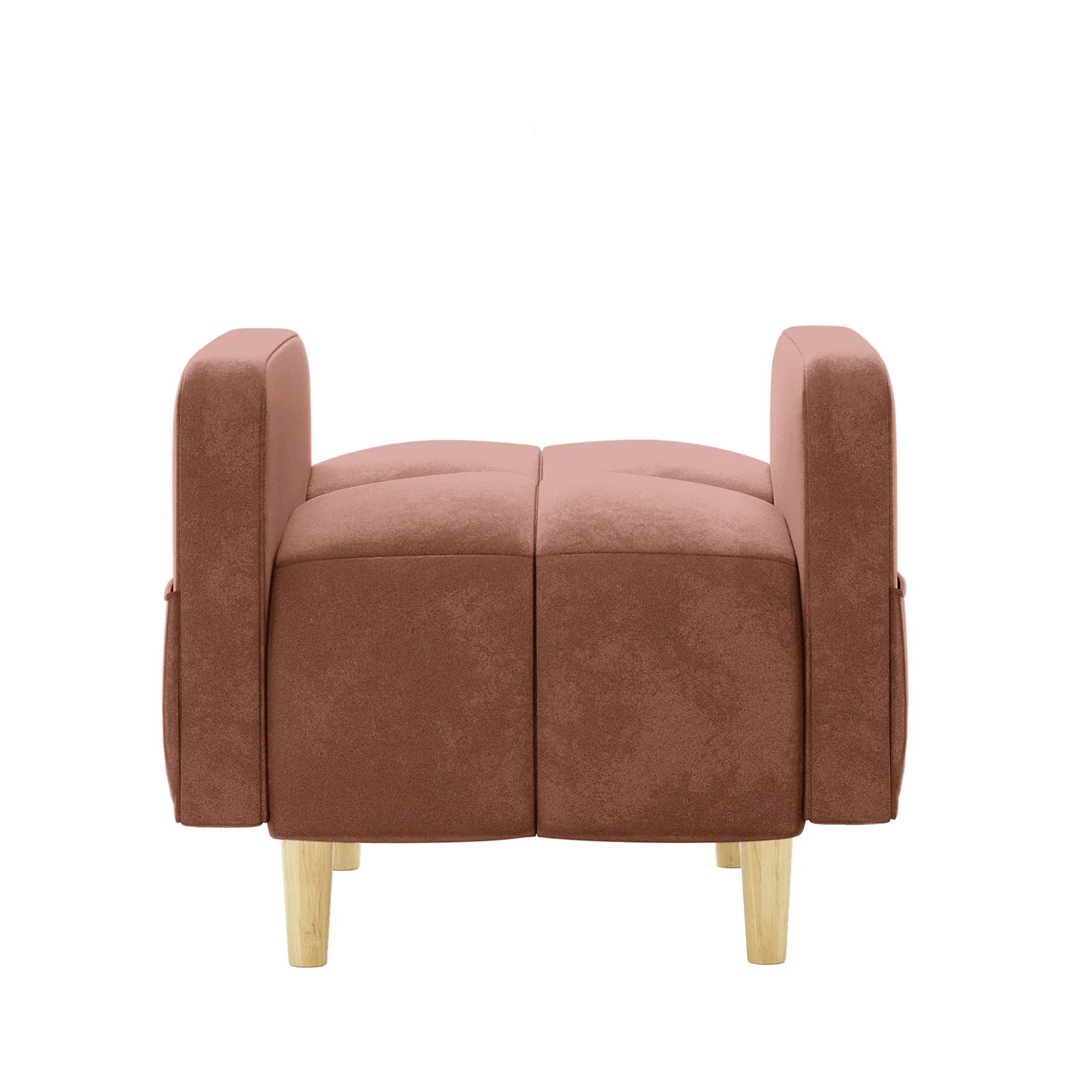Anica 6 Seater Velvet Fabric Sofa Bed Set in Blush - Image 21