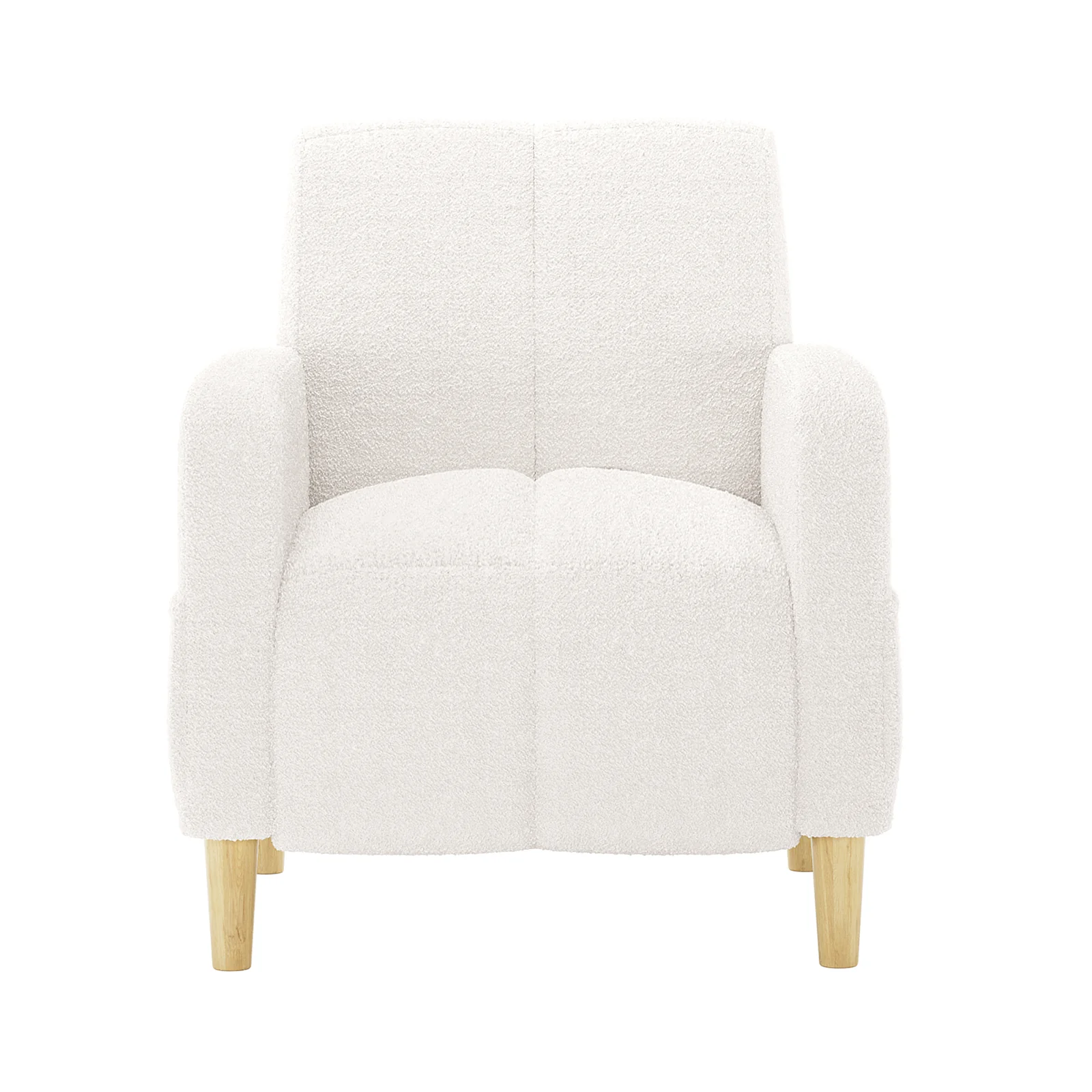 Anica Single Seater Boucle Sofa Chair in Cream White - Image 4