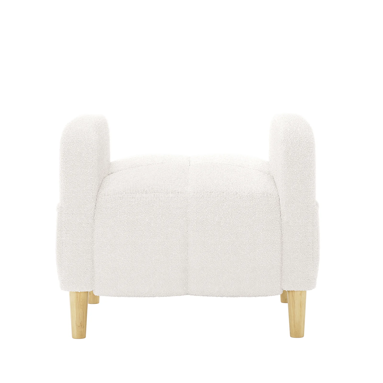 Anica Single Seater Boucle Sofa Chair in Cream White - Image 6