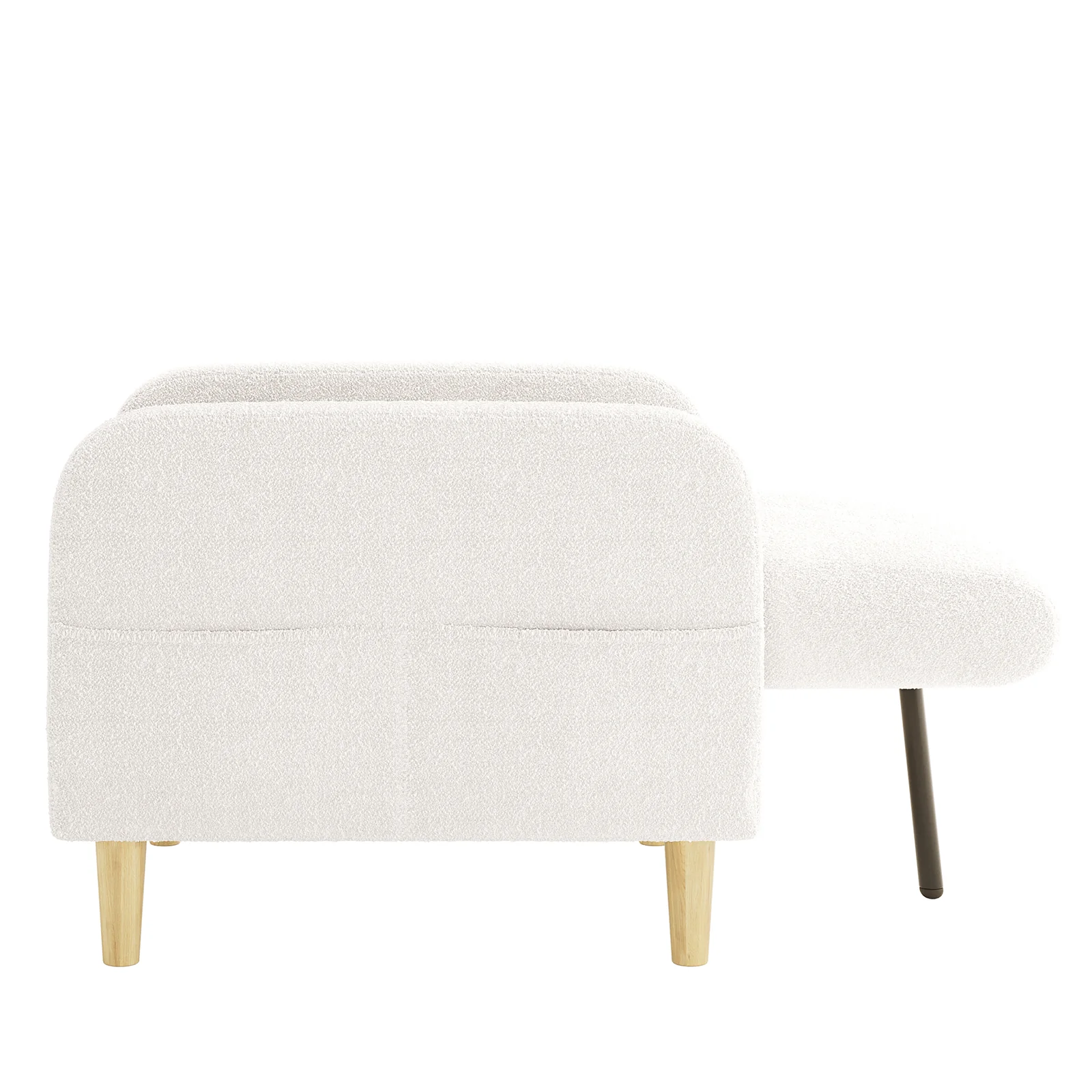 Anica Single Seater Boucle Sofa Chair in Cream White - Image 8