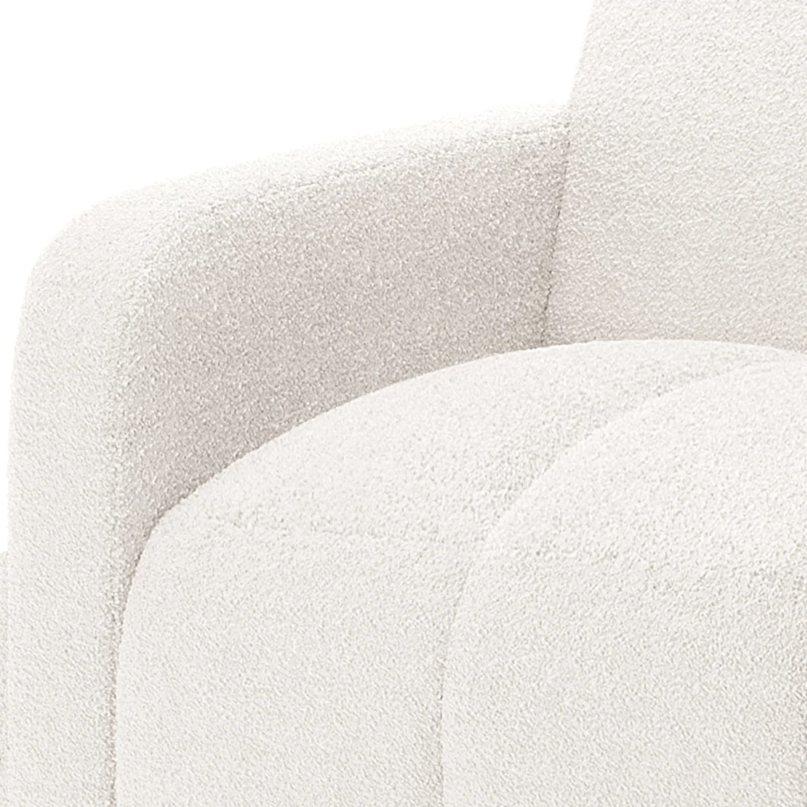 Anica Single Seater Boucle Sofa Chair in Cream White - Image 9
