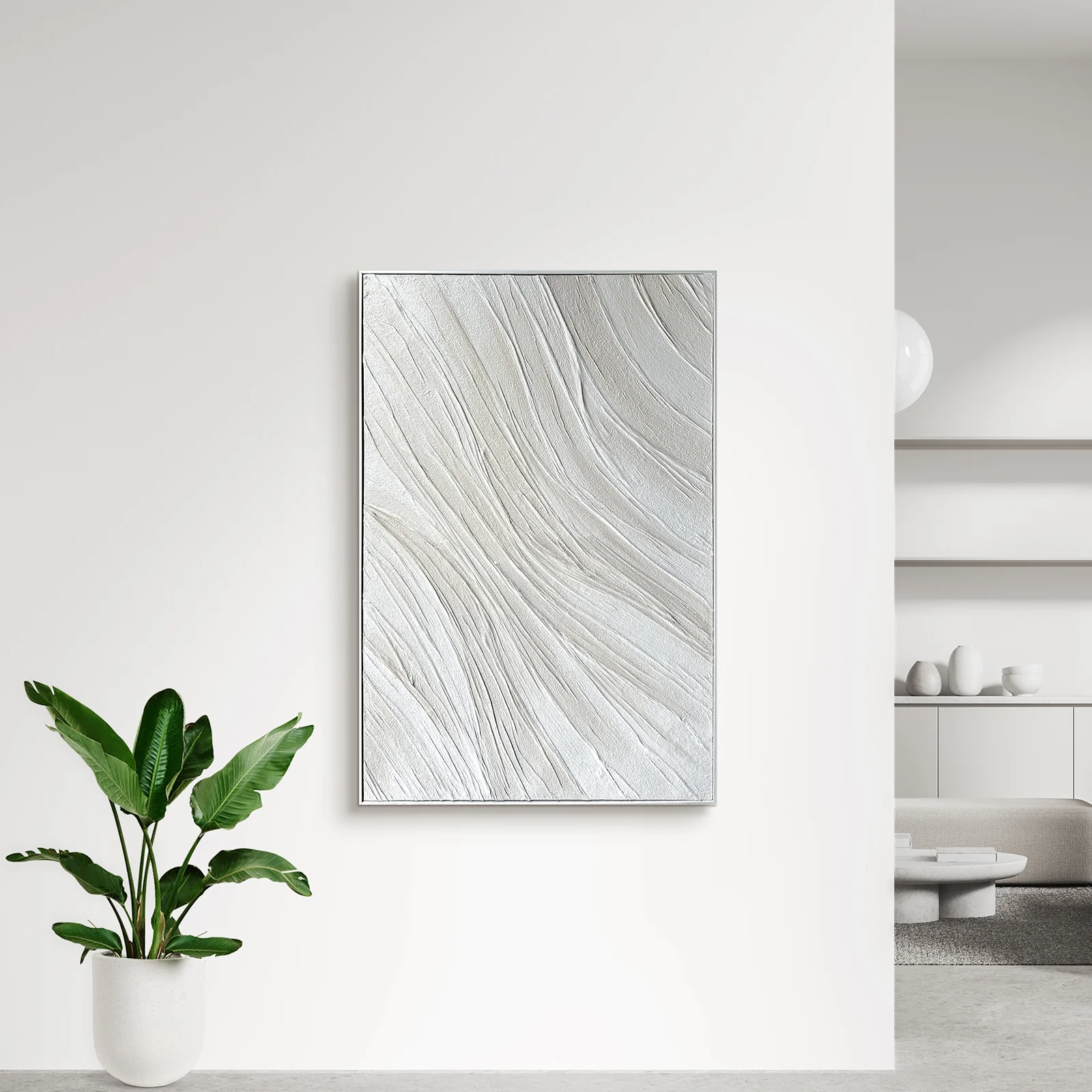 Anya 100x150cm Framed Textured Canvas 3D Wall Art - Image 4