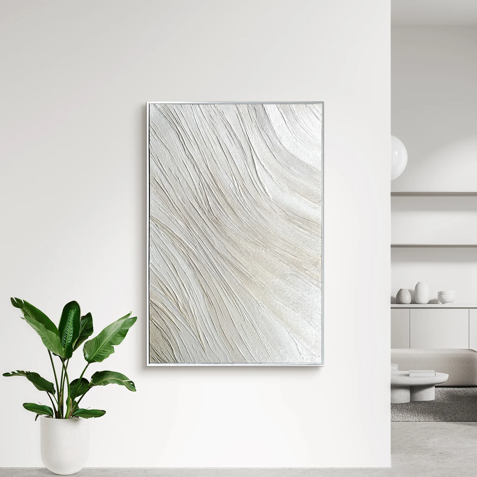 Anya 120x180cm Framed Textured Canvas 3D Wall Art - Image 4
