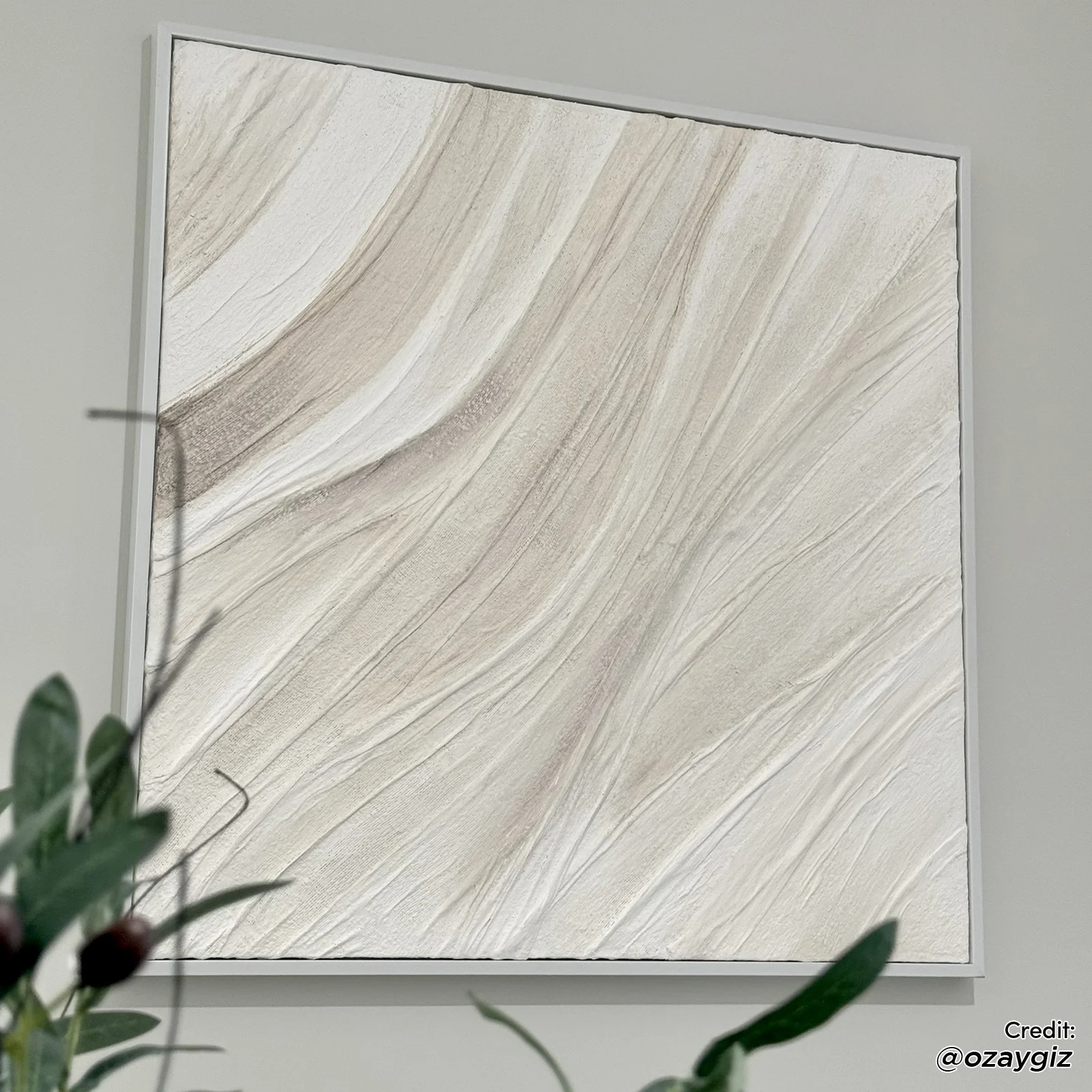 Anya 80x80cm Framed Textured Canvas 3D Wall Art - Image 2