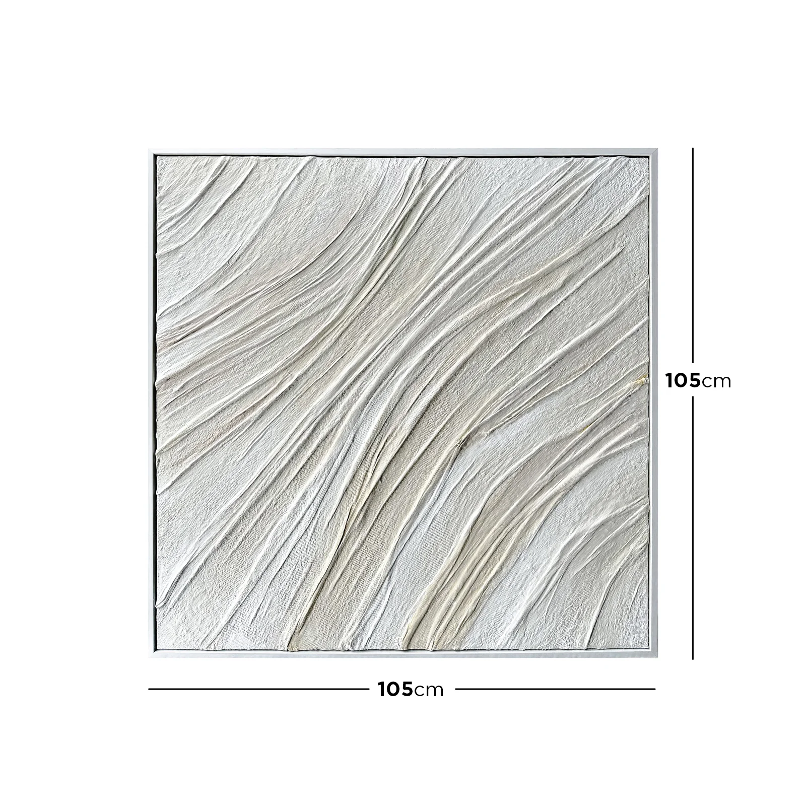 Anya Canvas 3D Wall Art 105 x 105cm in White - Image 5