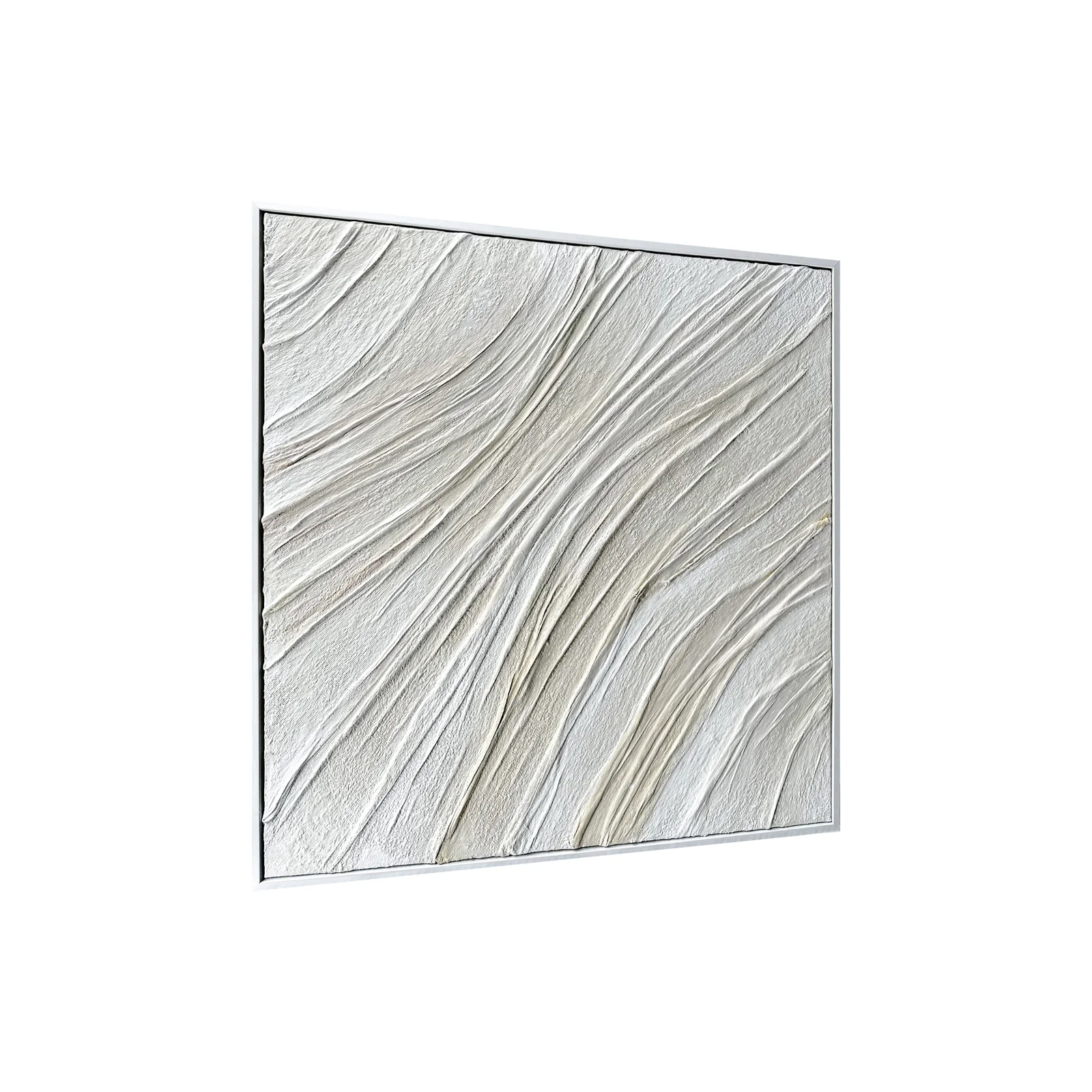 Anya Canvas 3D Wall Art 105 x 105cm in White - Image 8