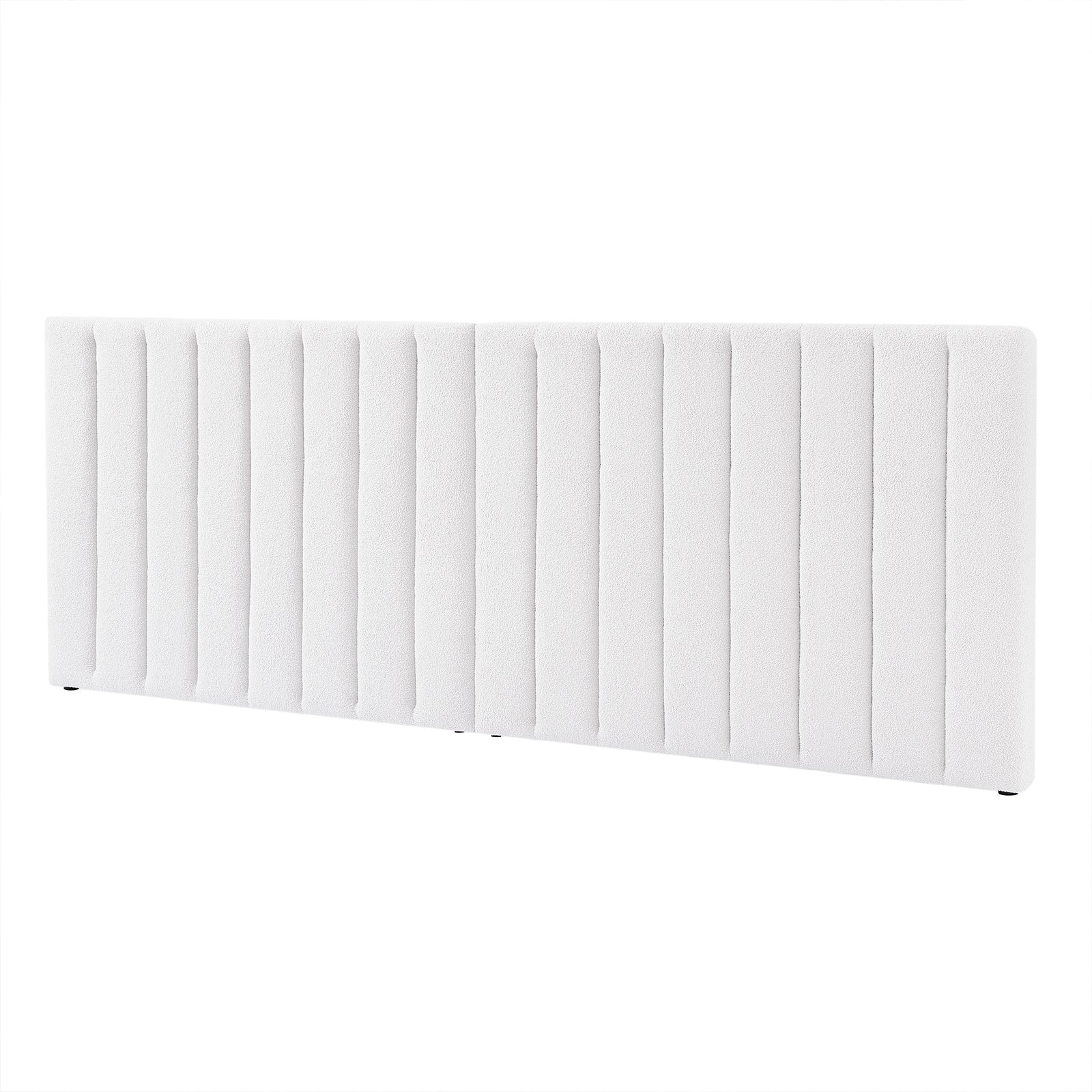 Aquila & Fabia King Headboard & Storge Bed Base Set in Cream White - Image 7