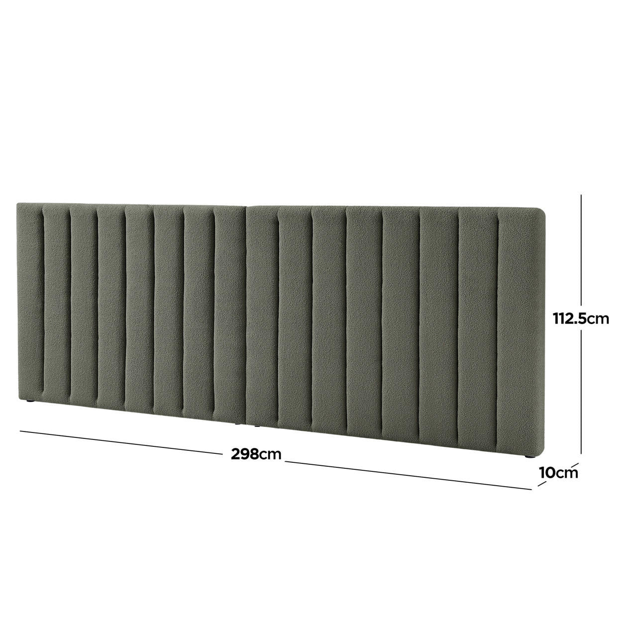 Aquila King Extra Wide Headboard & Fabia Gas-lift Storage Bed Base Set in Green - Image 4