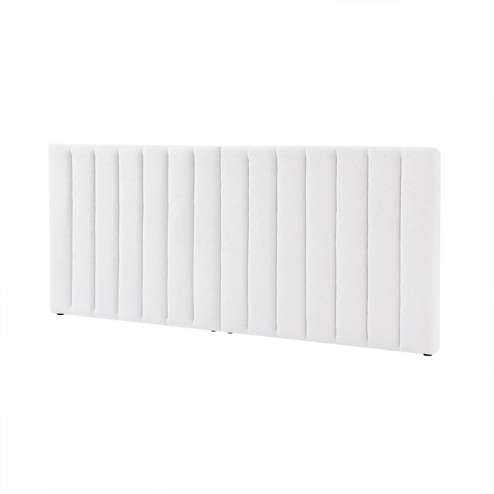Aquila & Fabia Queen Headboard & Storage Bed Base in Cream White - Image 5