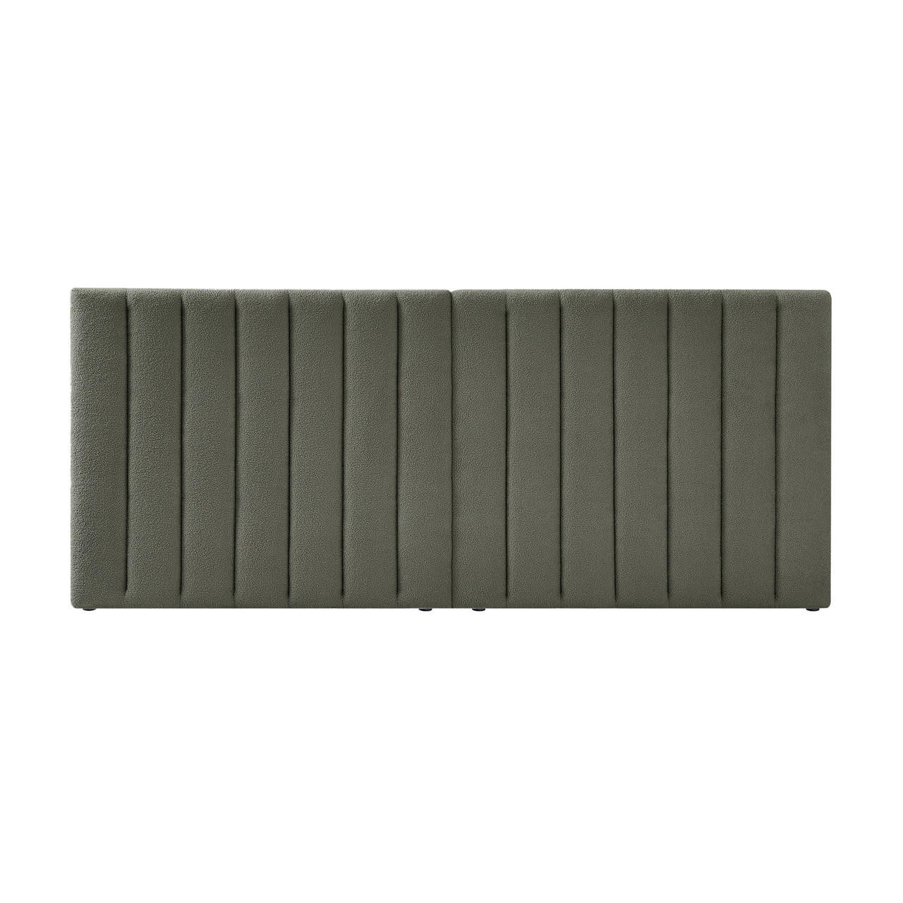 Aquila Queen Boucle Headboard & Fabia Storage Bed Base Set in Green - Image 6