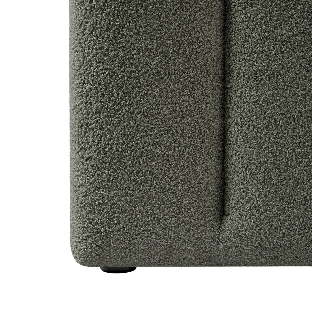 Aquila Queen Boucle Headboard & Fabia Storage Bed Base Set in Green - Image 8