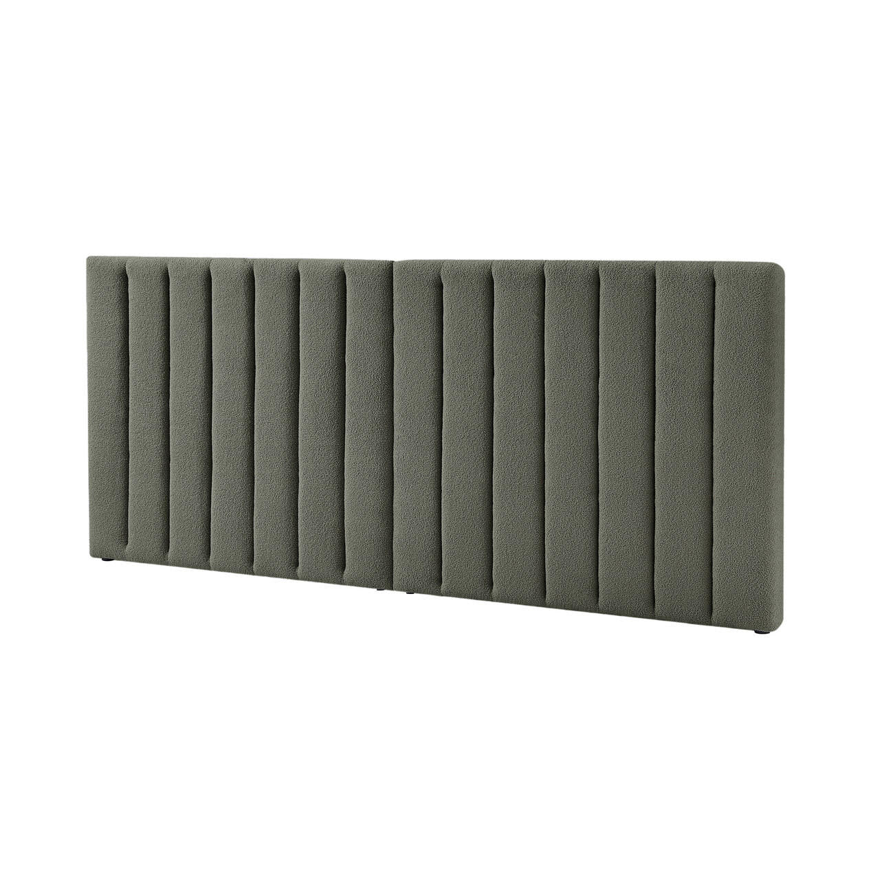 Aquila Queen Extra Wide Boucle Headboard in Green - Image 4