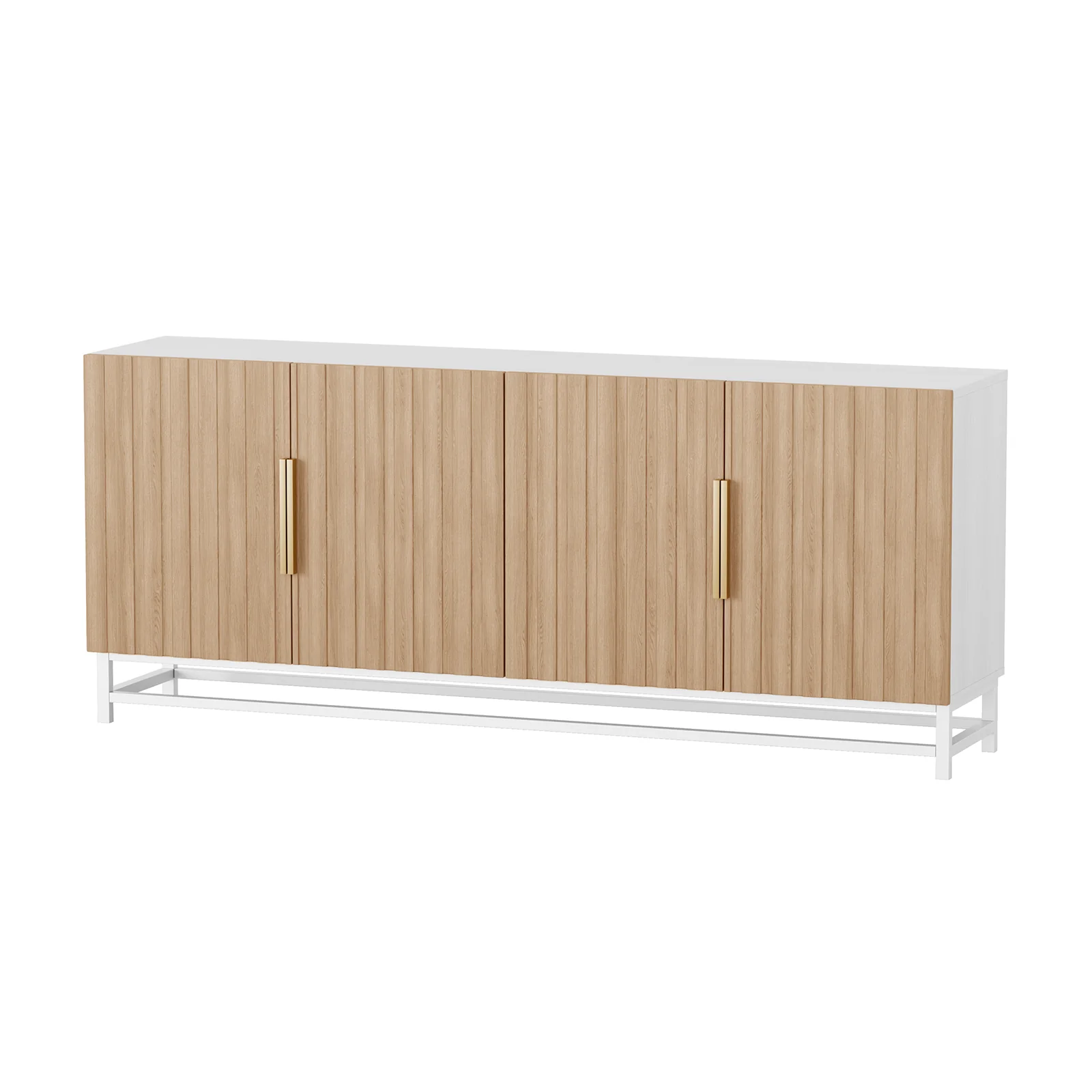 Argus 180cm Fluted Storage Buffet Sideboard in Natural - Image 6