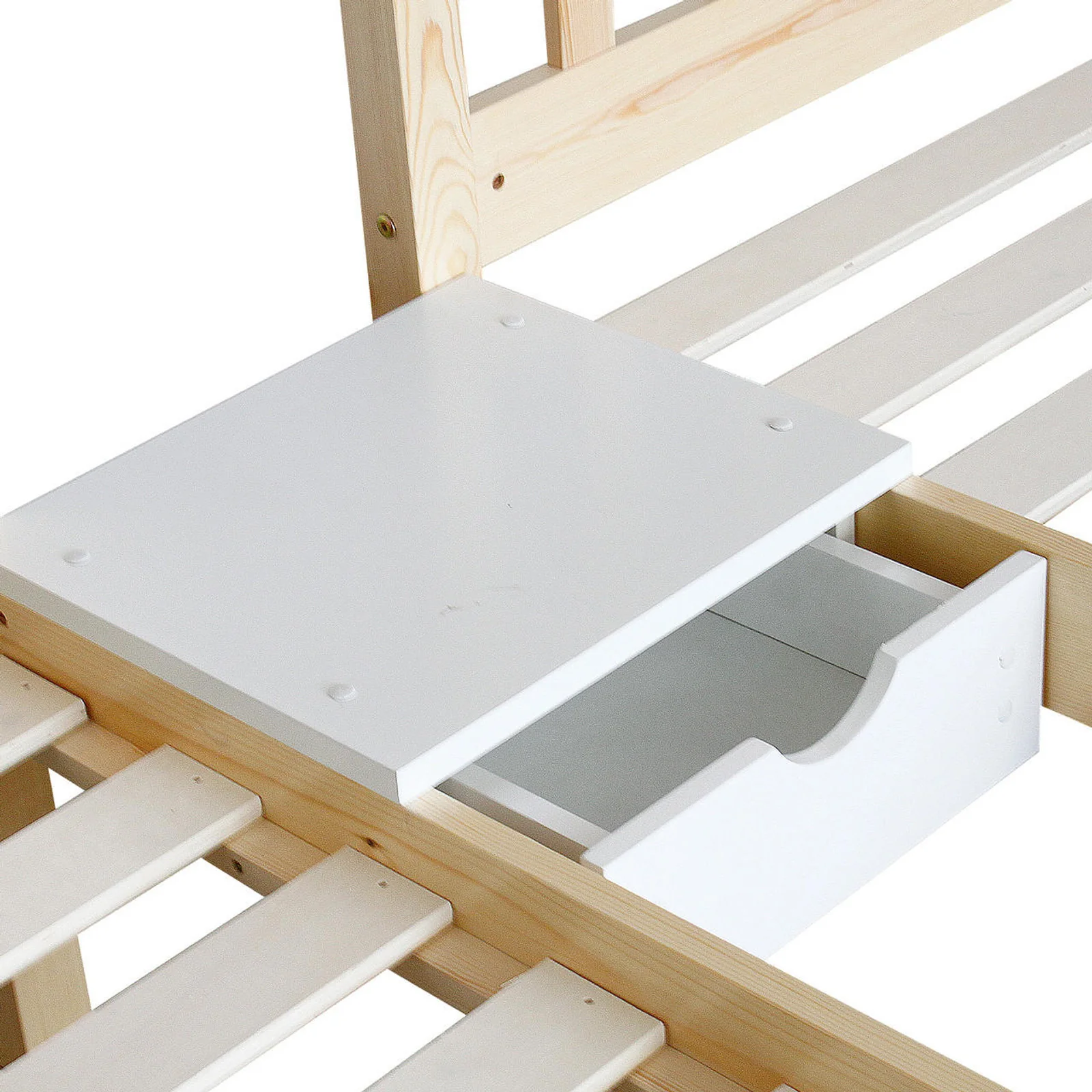 Aristos & Venus Bunk Bed & Mattress Package in White & Natural - Image 10