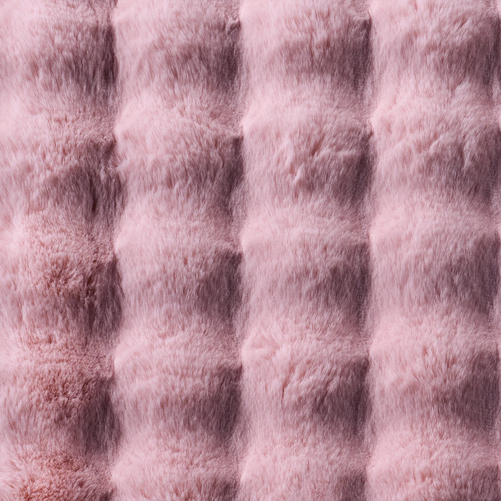 Armida 160cm Round Fluffy Faux Fur Bubble Rug in Dusty Pink - Image 4
