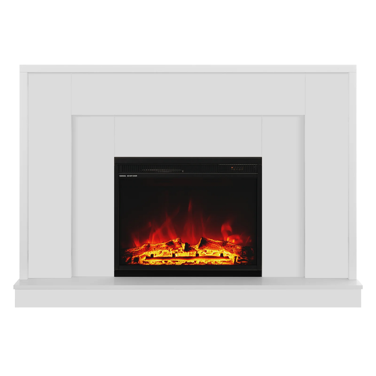 Armidale 132cm 1600W LED Electric Fireplace in White