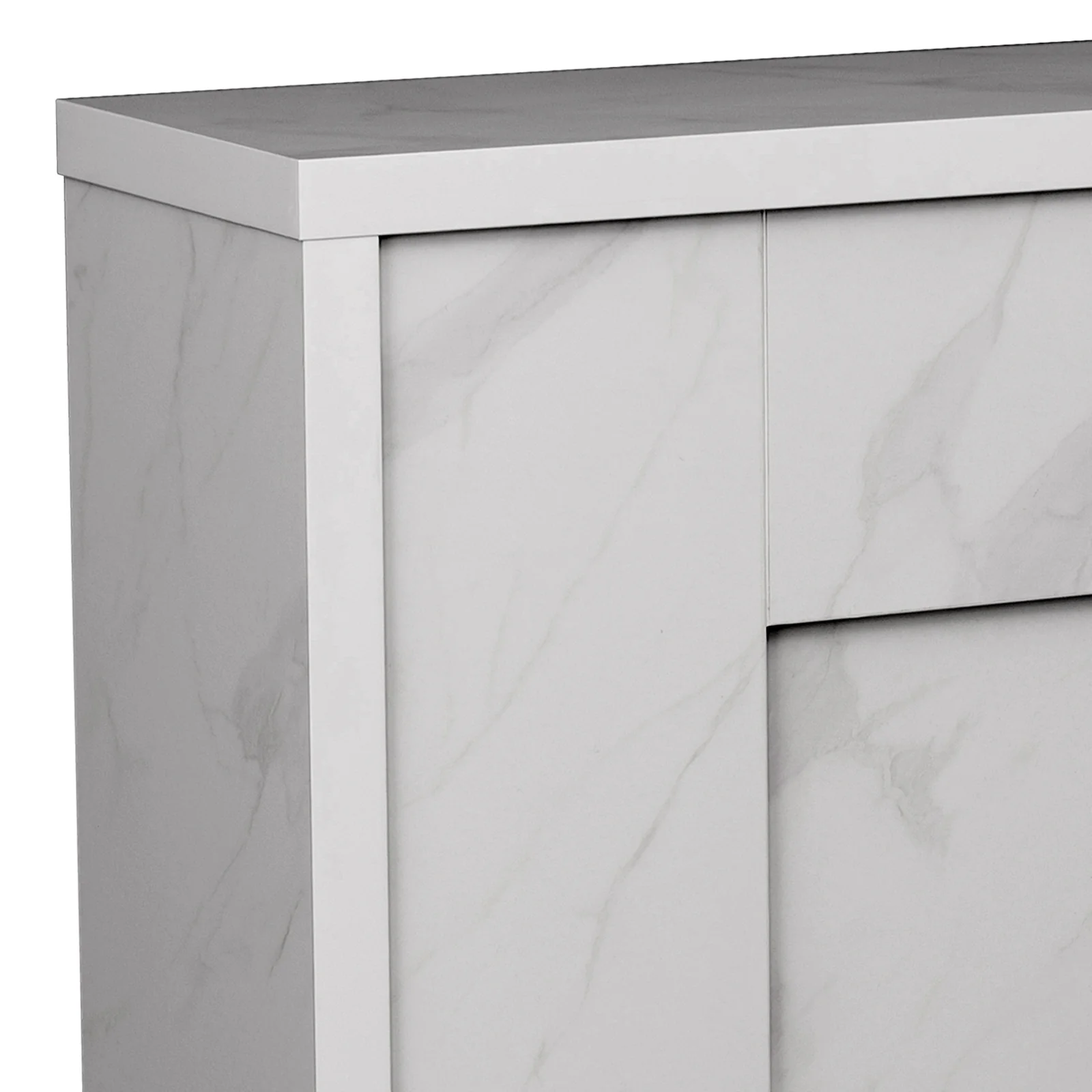 Armidale 132cm 1600W LED Electric Fireplace in White Marble - Image 9