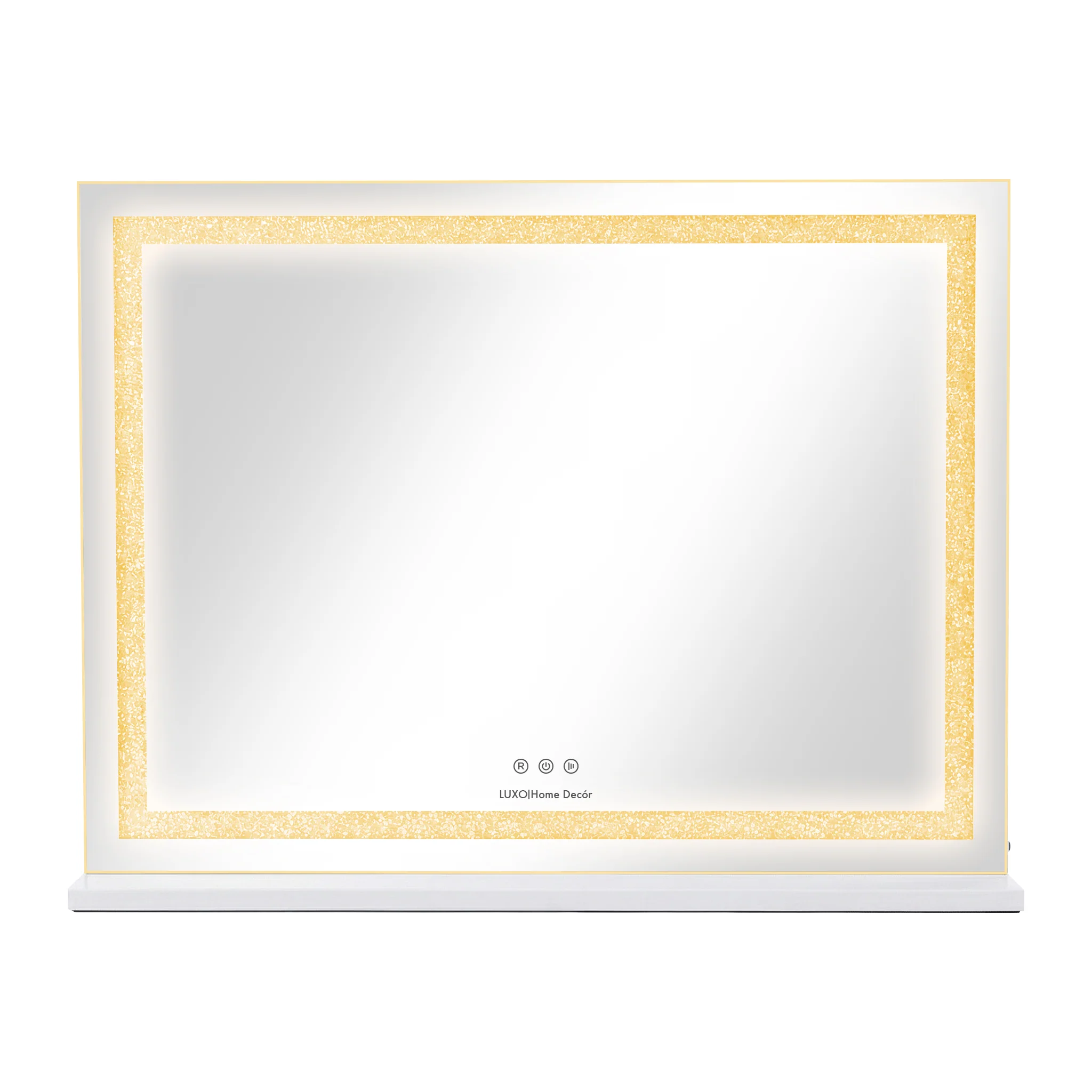 Armon 100cm Crystal Sand LED Vanity Mirror in White - Image 10