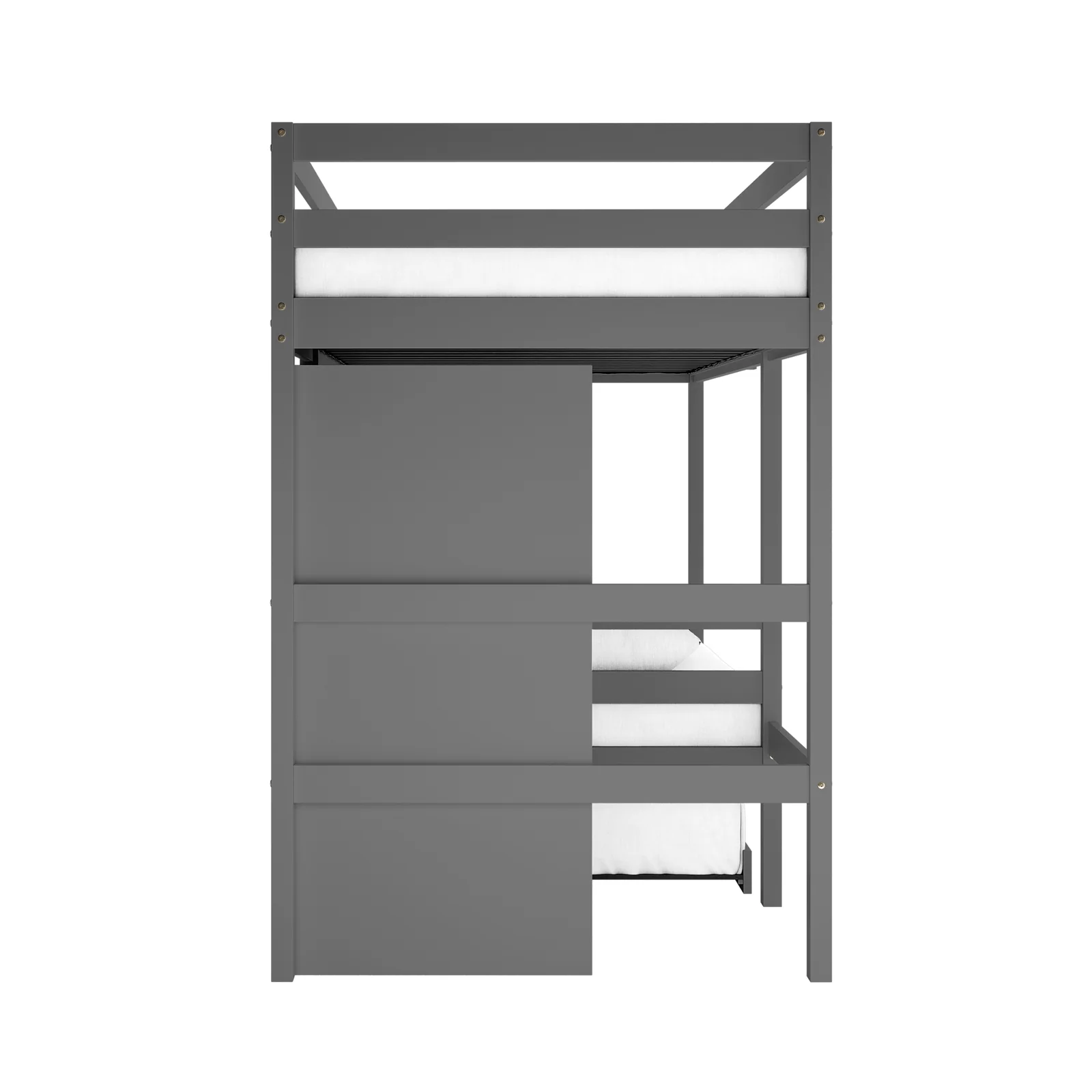 Aron Single Storage Bunk Bed with Trundle in Grey - Image 7