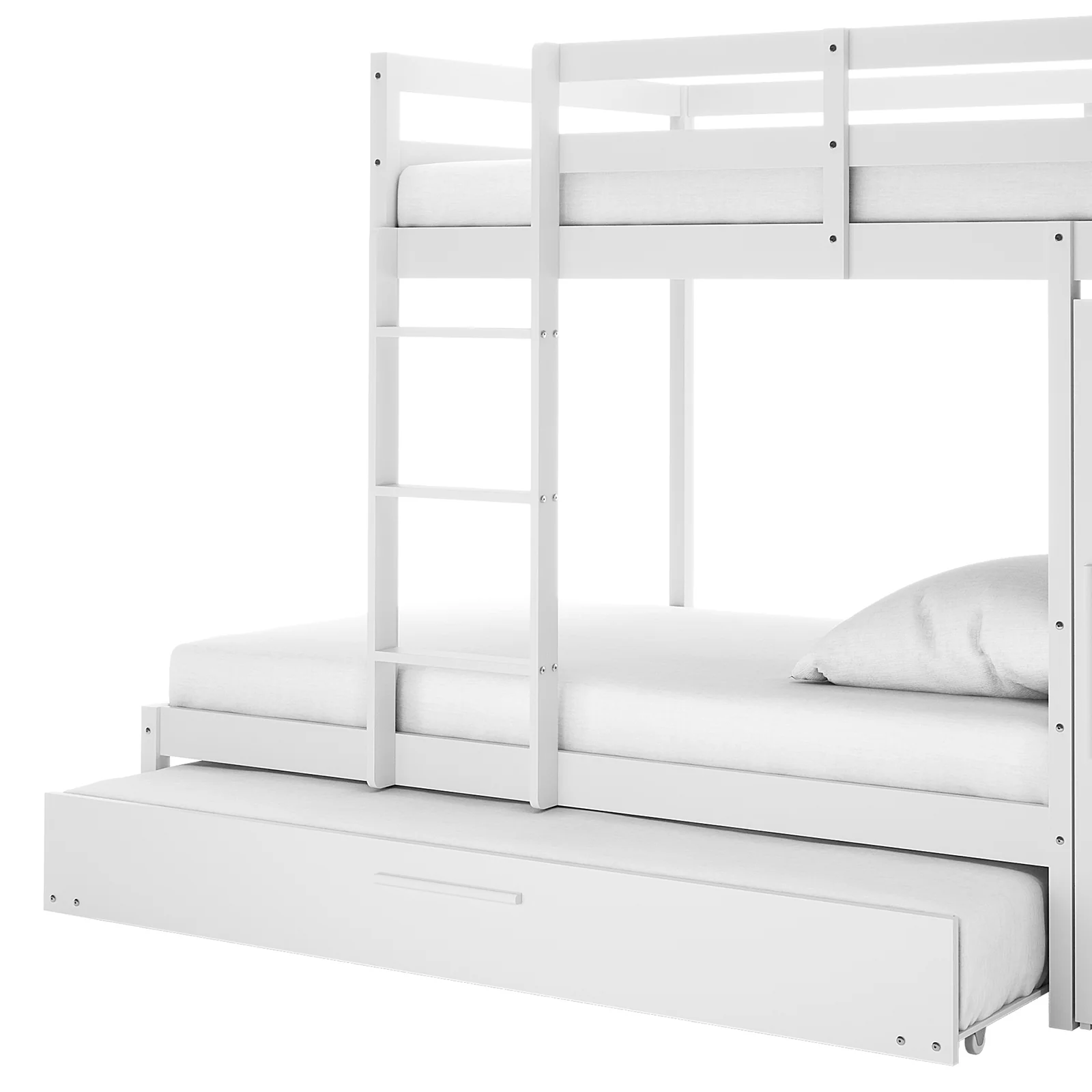 Aron & Thermis Twin Bunk Bed & Mattress Set in White - Image 10