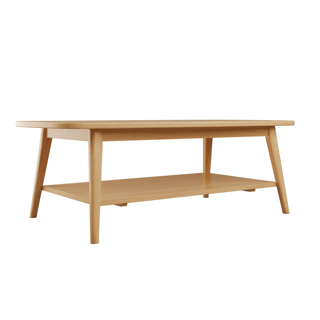 Asher 120cm American Oak Timber Coffee Table Natural - Image 10