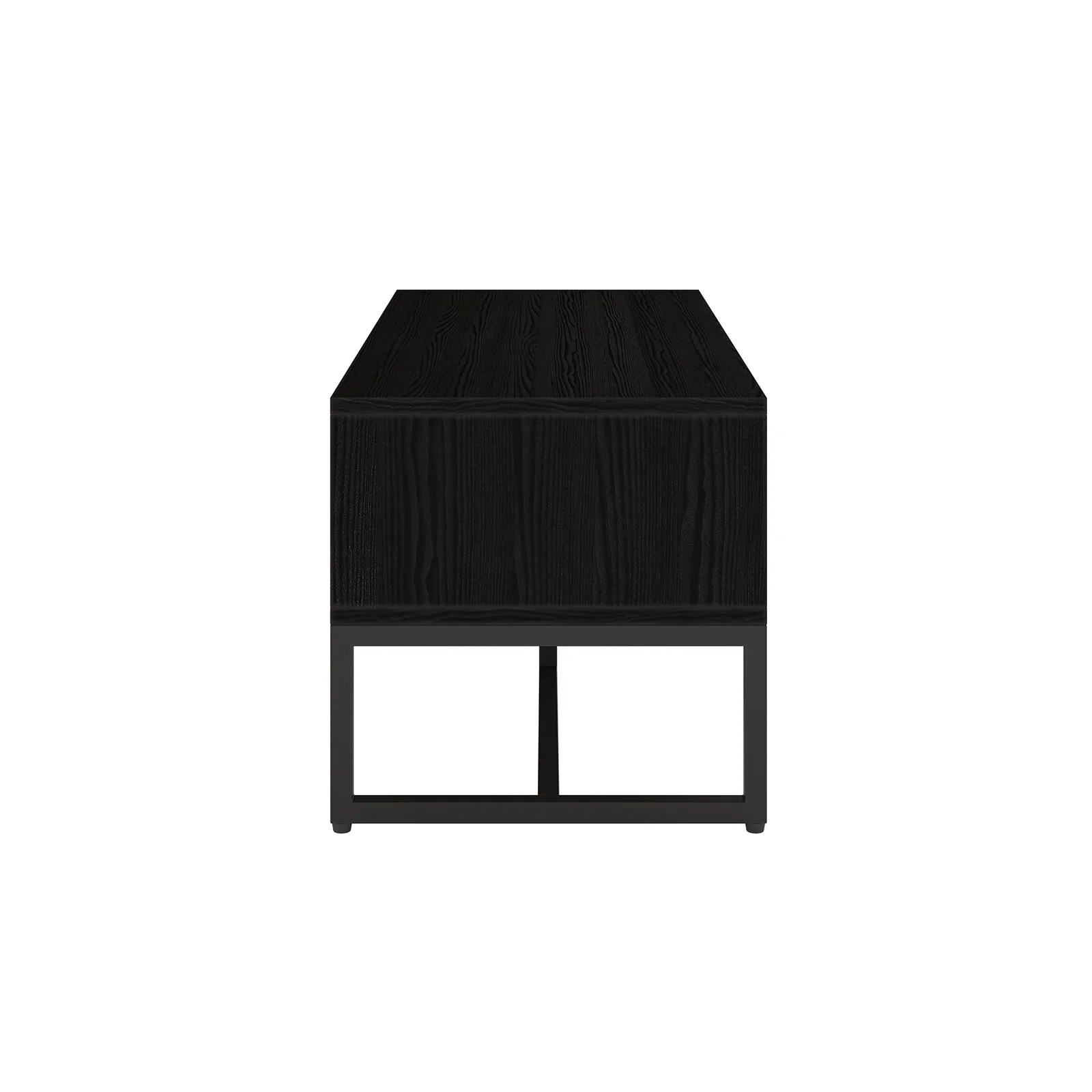 Ashley Coffee Table with Fluted Glass Door in Black - Image 5