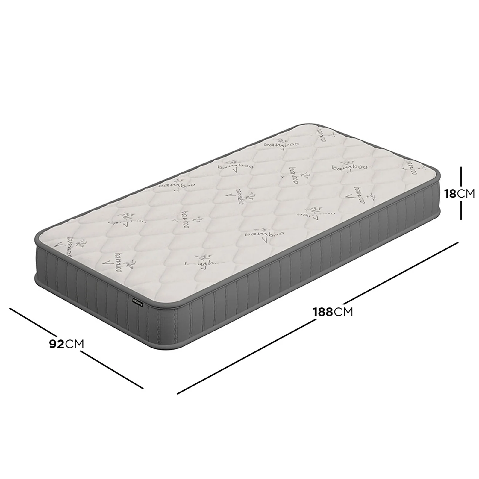 Asteria Single 18cm Latex Mattress with Bamboo Fabric - Image 4
