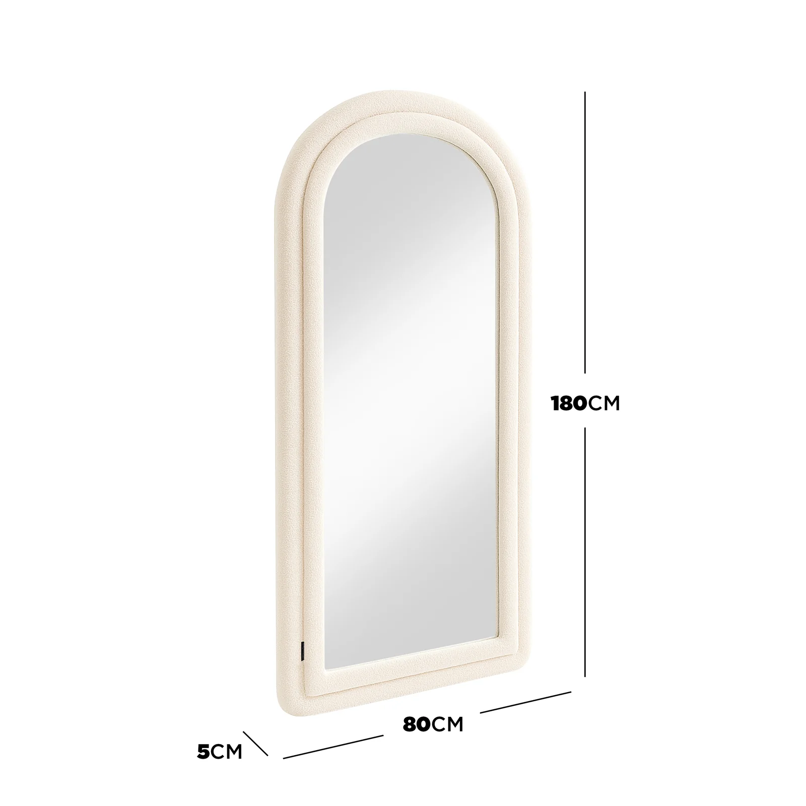 Auden 180cm Arch Full Length Mirror in Beige - Image 3