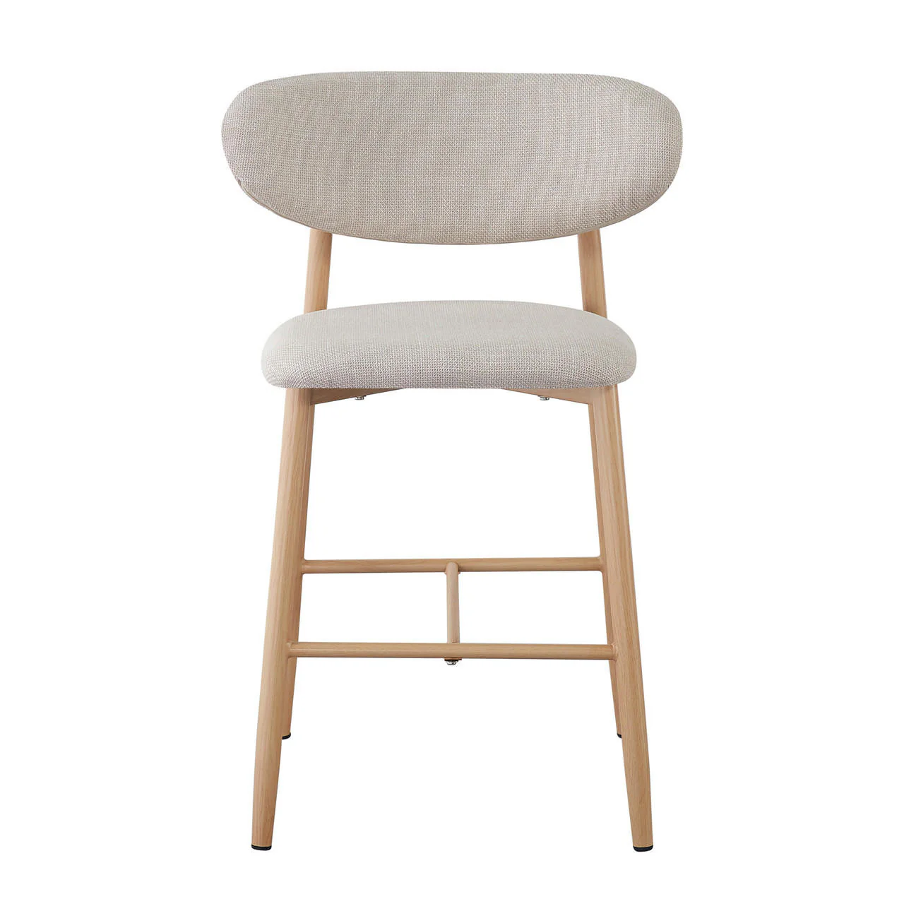 Audrey Curved Bar Stool & Dining Chair Set of 4 in Beige - Image 5
